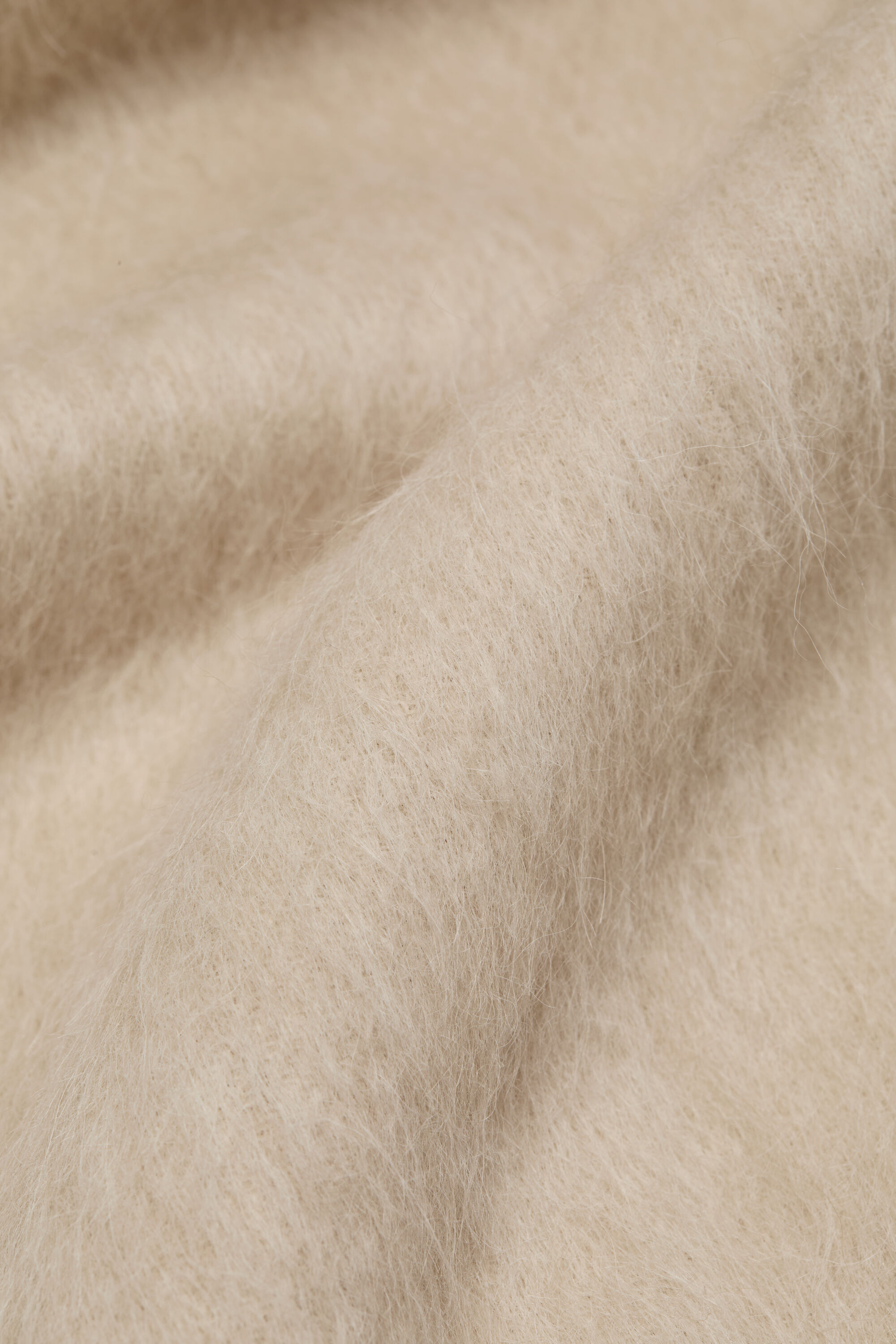 Acne Studios - Alpaca wool logo scarf - Oatmeal melange