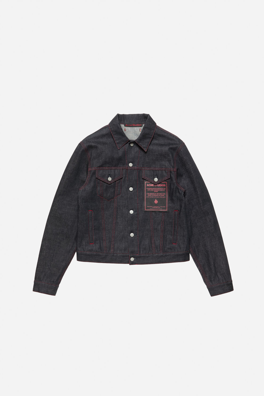 Re-edition raw denim jacket, Mid Blue, 2000x