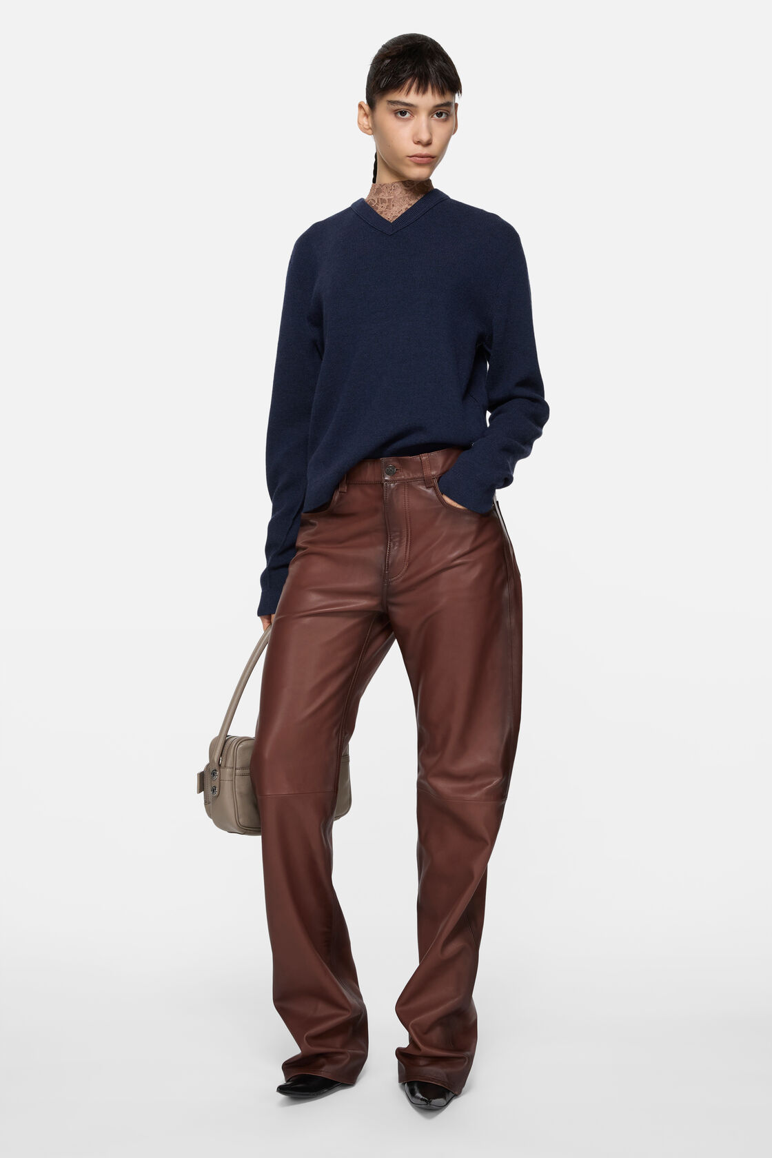 Merino wool sweater, Navy, 2000x