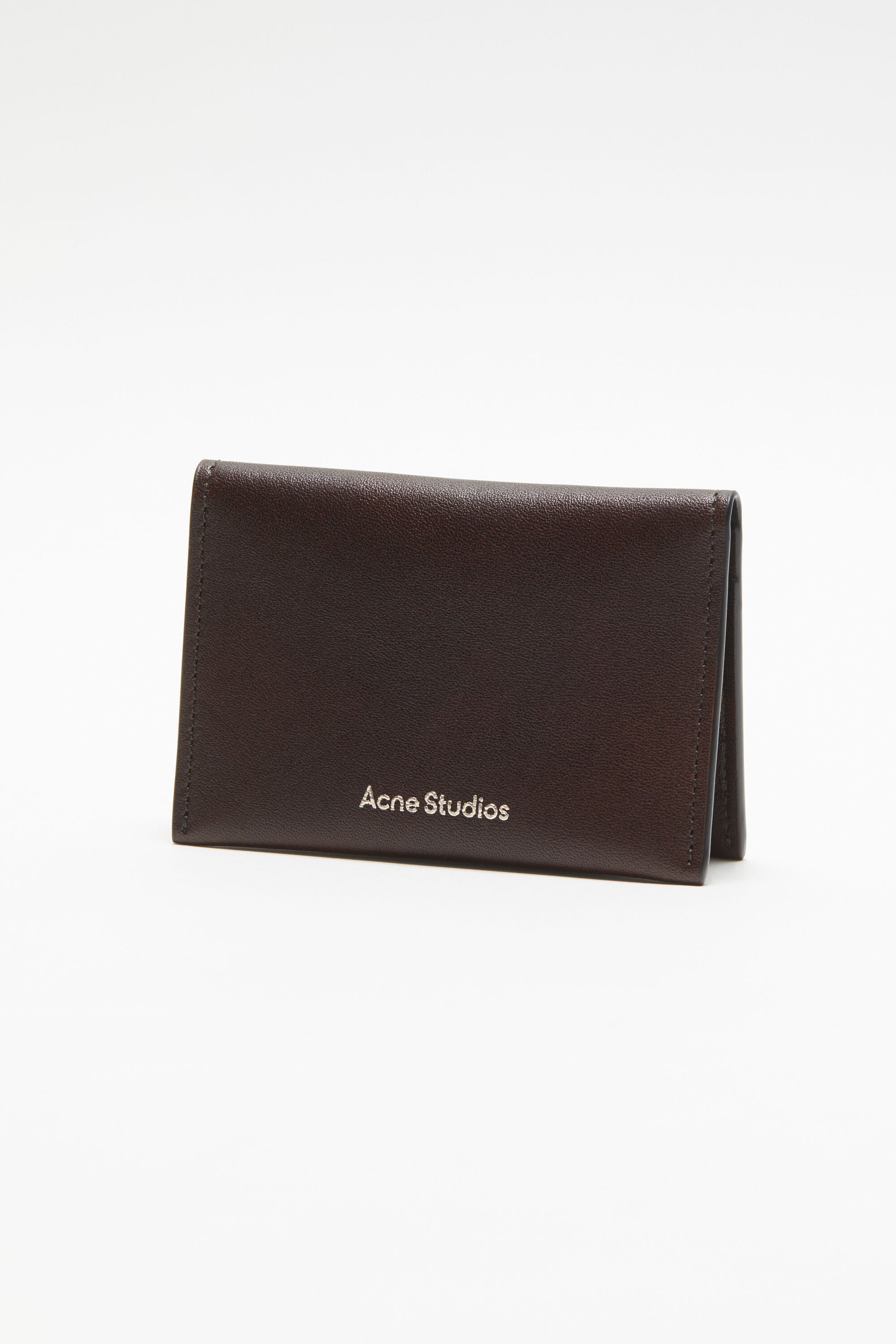 acne stoudios 財布 ウォレット Acne Studios - Folded leather wallet - Dark brown