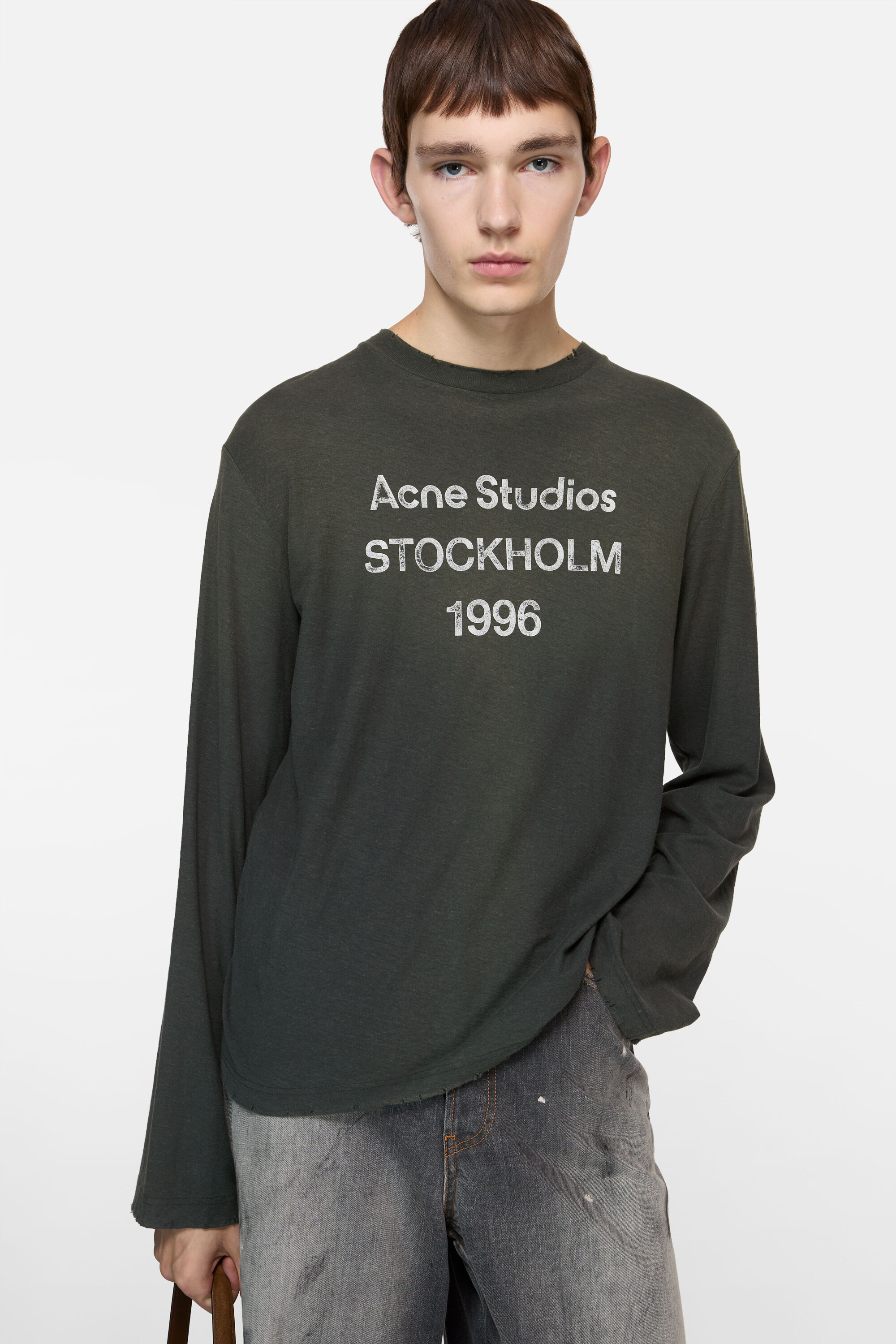 Acne Studios - Logo t-shirt - Relaxed fit - Faded black