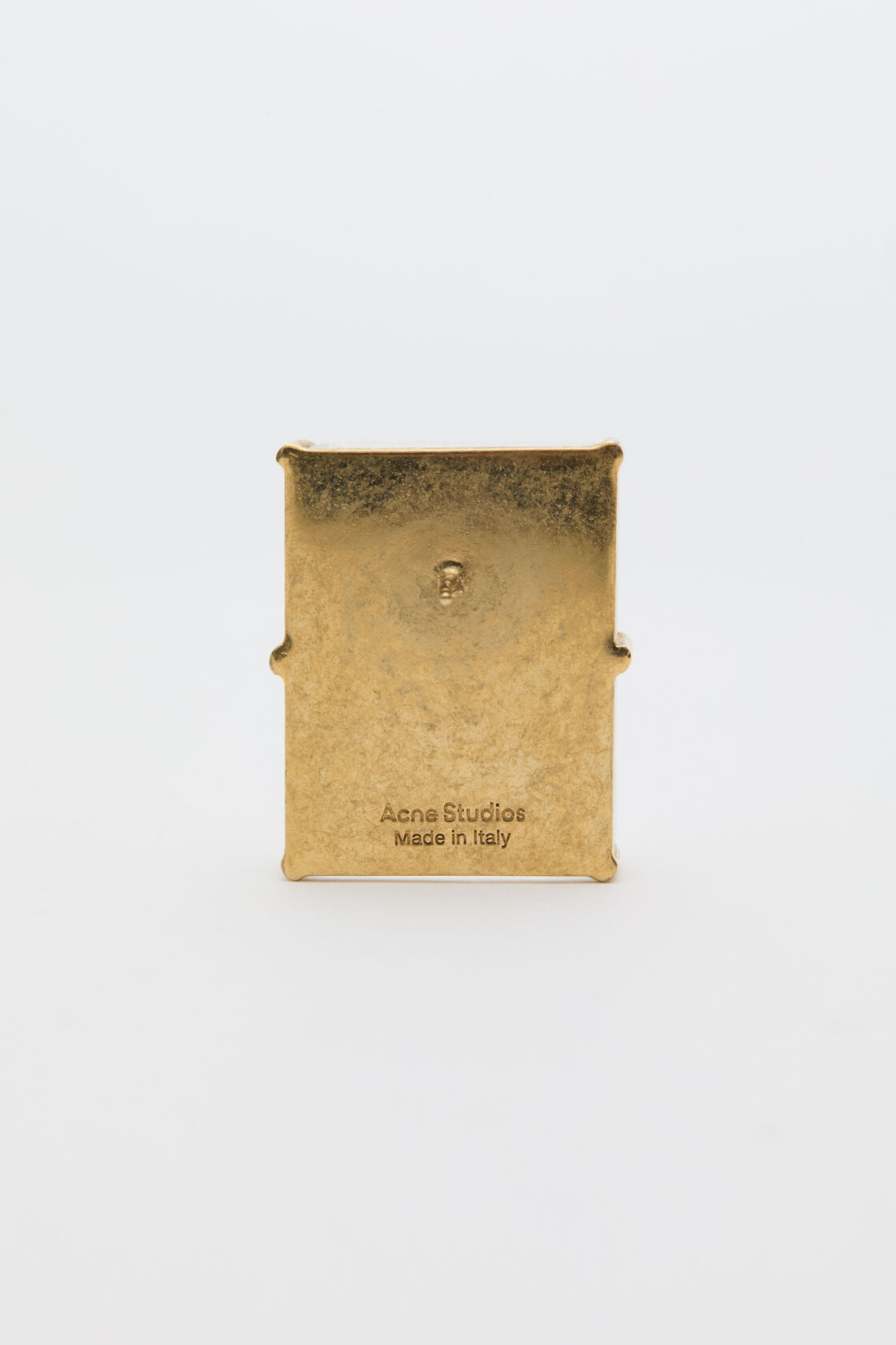 Mirror earrings, Semi matt gold/transparent, 2000x