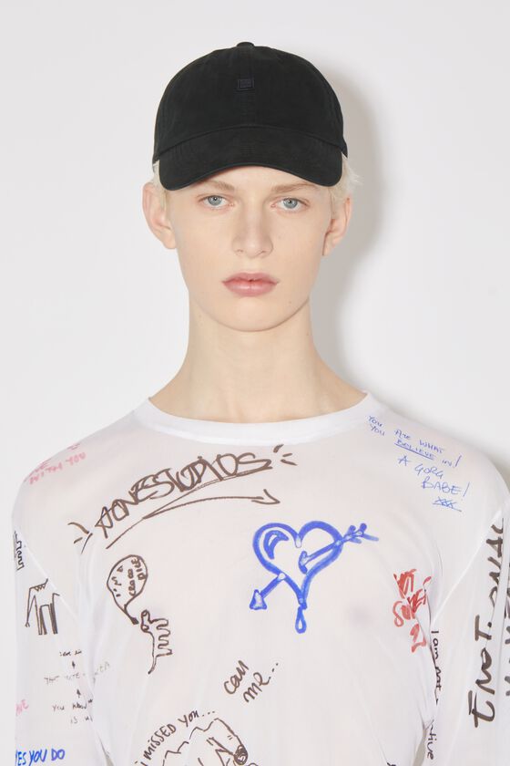Acne Studios - Faceパッチ ベースボールキャップ - ブラック