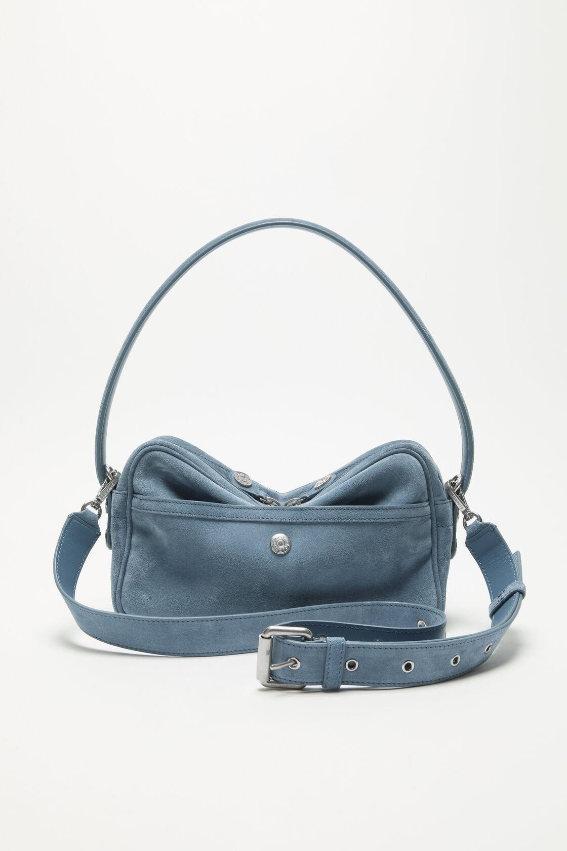 Camero Party Suede Bag, Denim Blue, 2000x