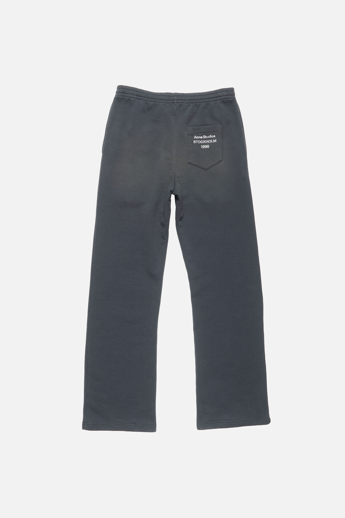 Fleece trousers with stamp logo, Faded black, 2000x