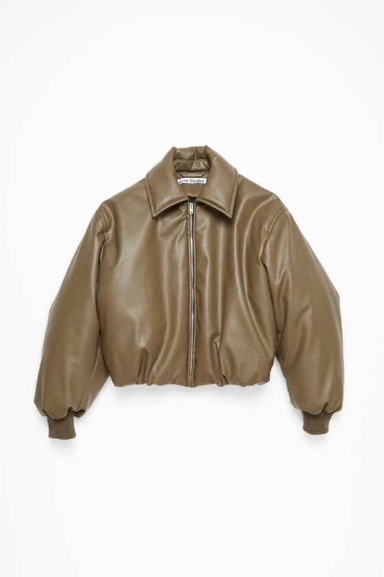 Acne Studios - コーティング ボンバージャケット - カーキグリーン 