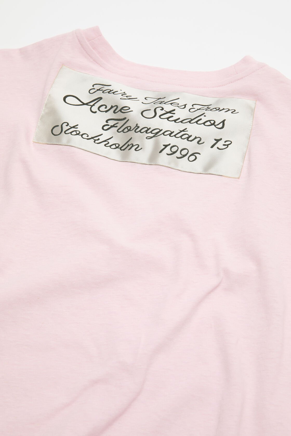Gathered logo t-shirt, Baby pink, 2000x