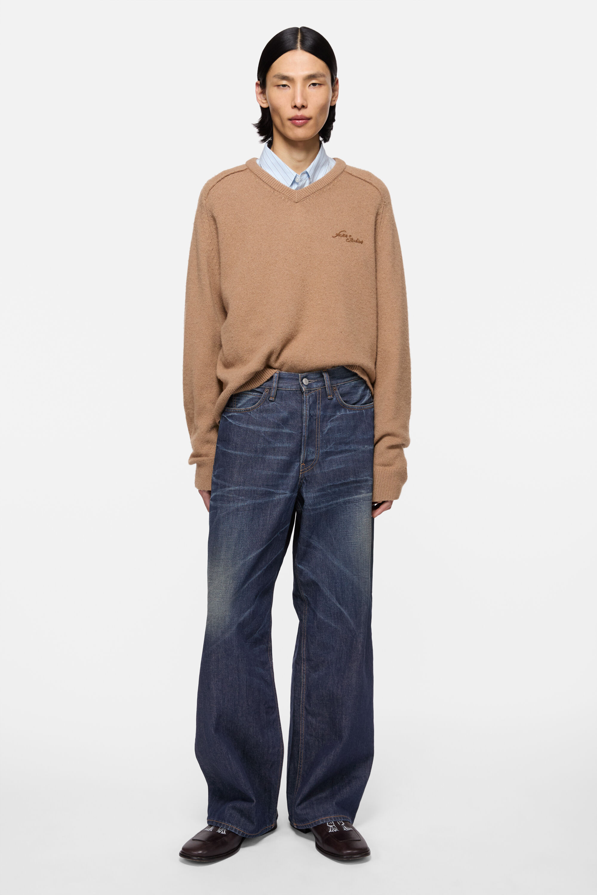 パンツ Acne Studios Loose Jeans 1981Regular Acne Studios - Loose fit jeans - 1981 - Dark Blue