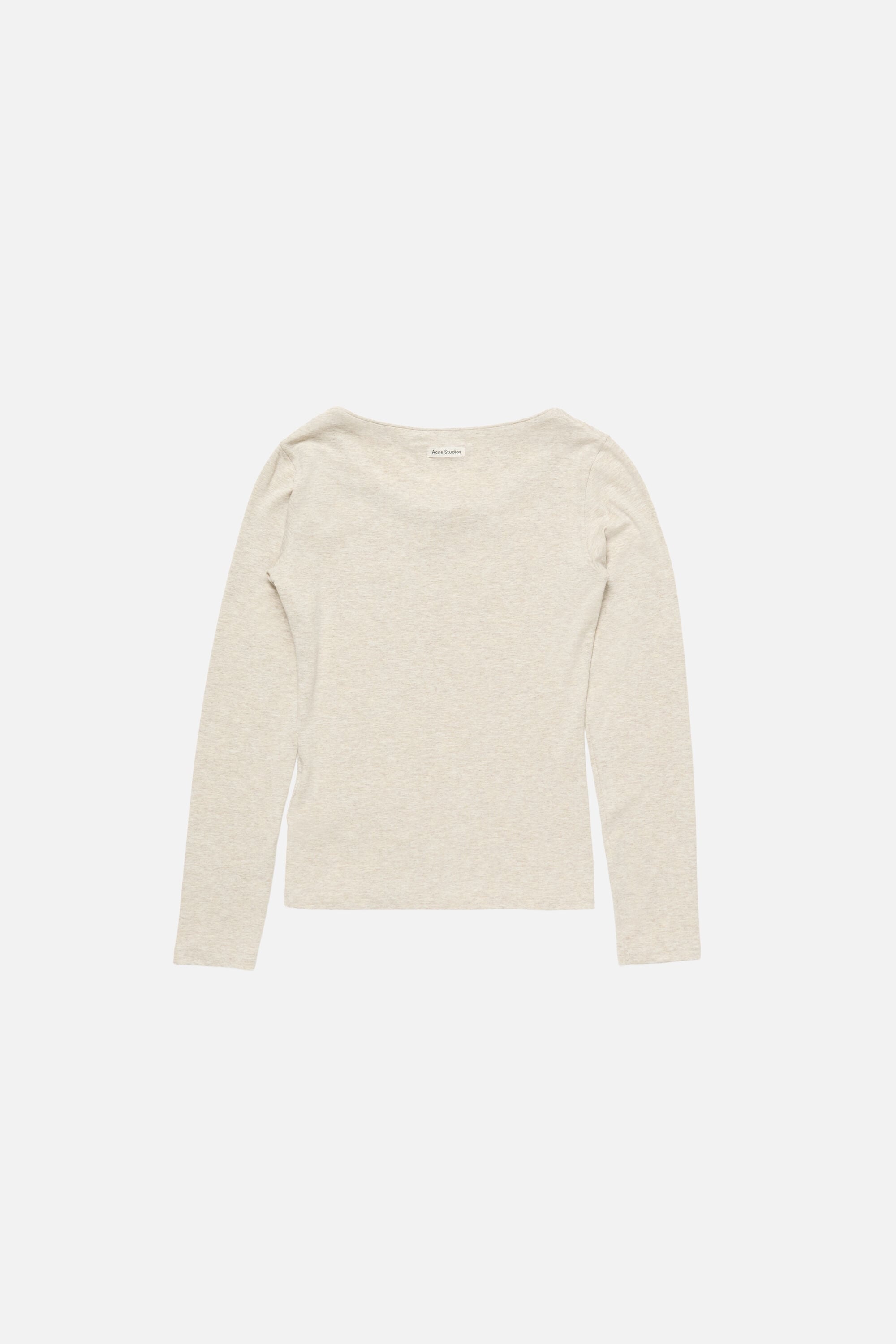 Acne Studios - Jersey t-shirt with bow - Beige melange