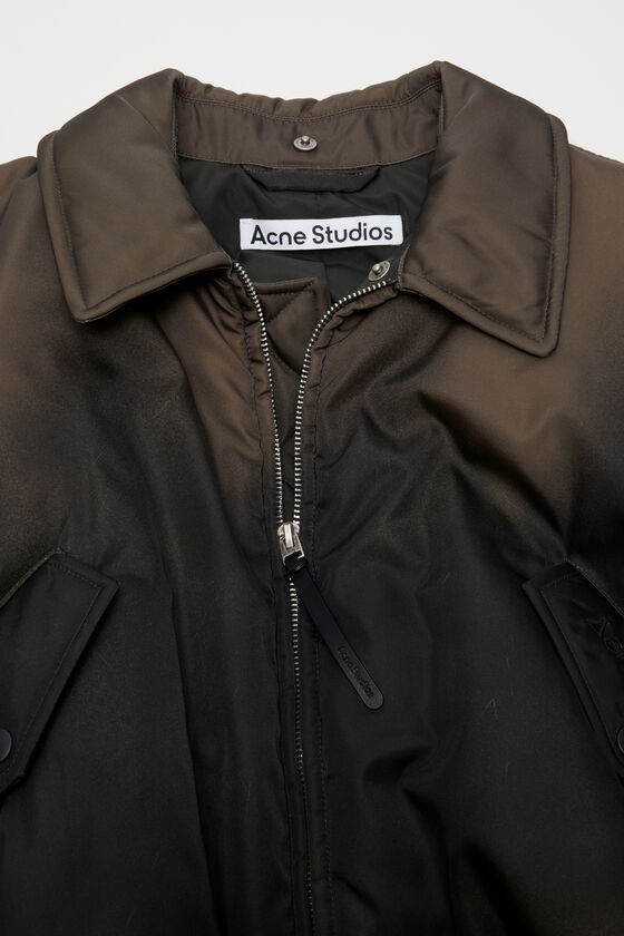 Acne Studios - ボンバージャケット ファー付きの襟 - ダークブラウン