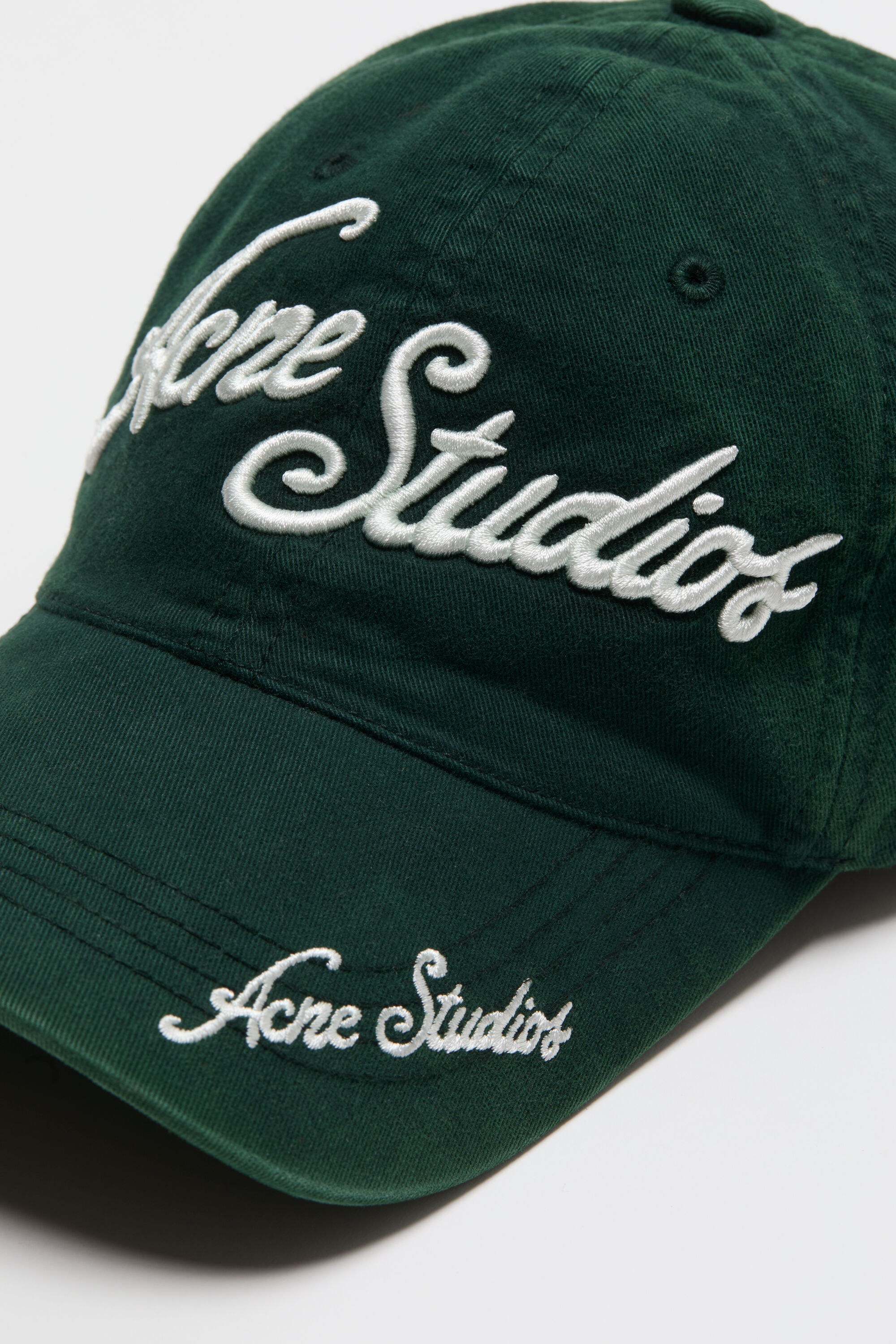 Acne Studios - Embroidered logo cap - Dark green