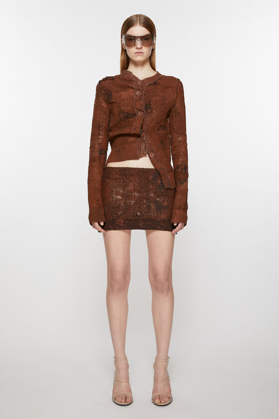 Acne Studios - Mini woven skirt - Rust brown