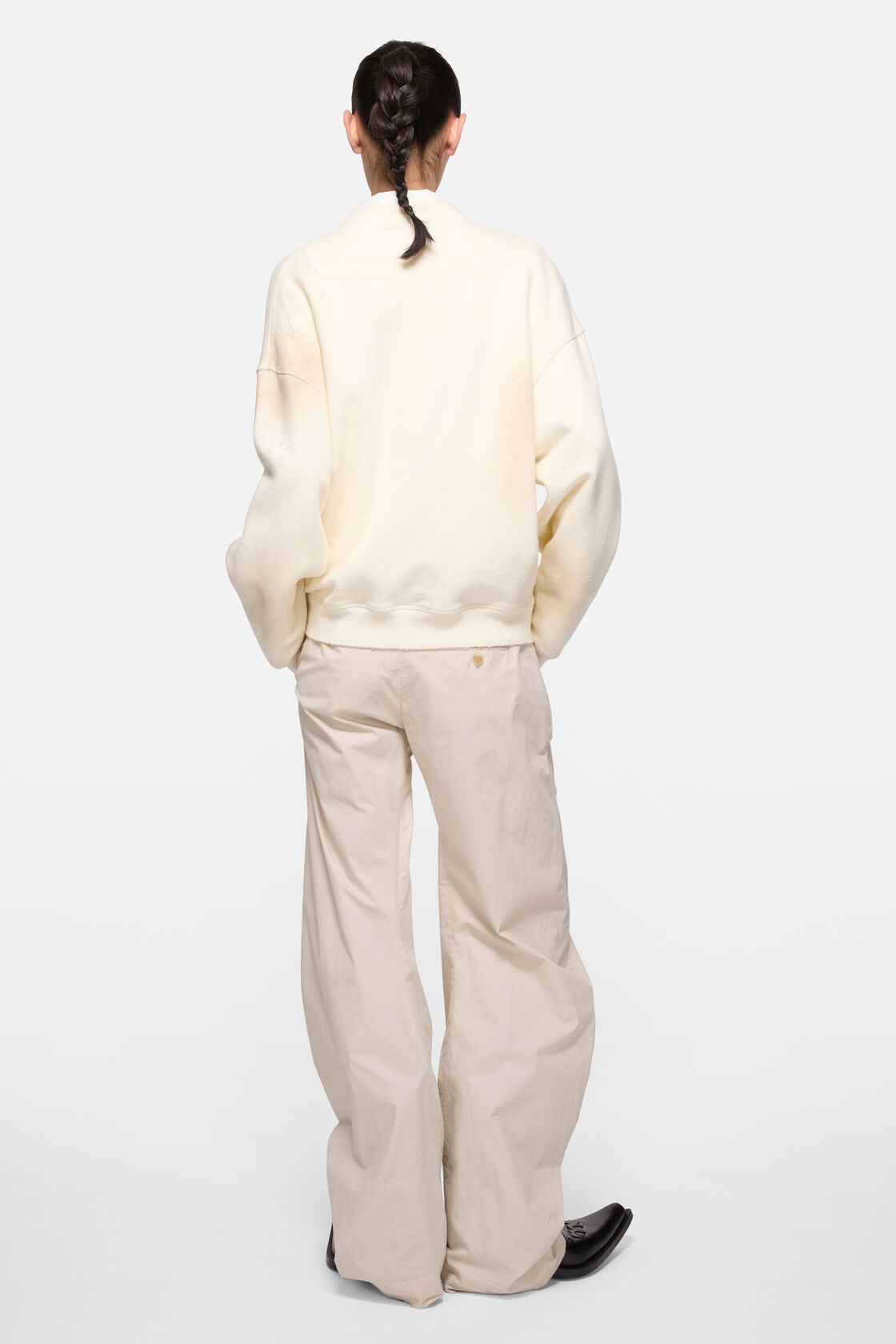 Fleece logo sweatshirt, Off white, 2000x