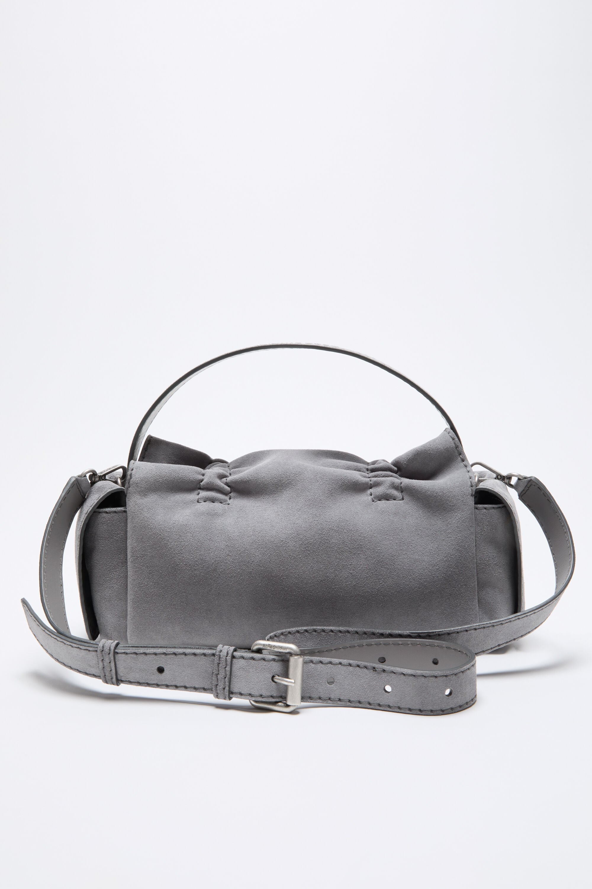 Acne Studios - マルチポケットスエードショルダーバッグ - コールドグレー