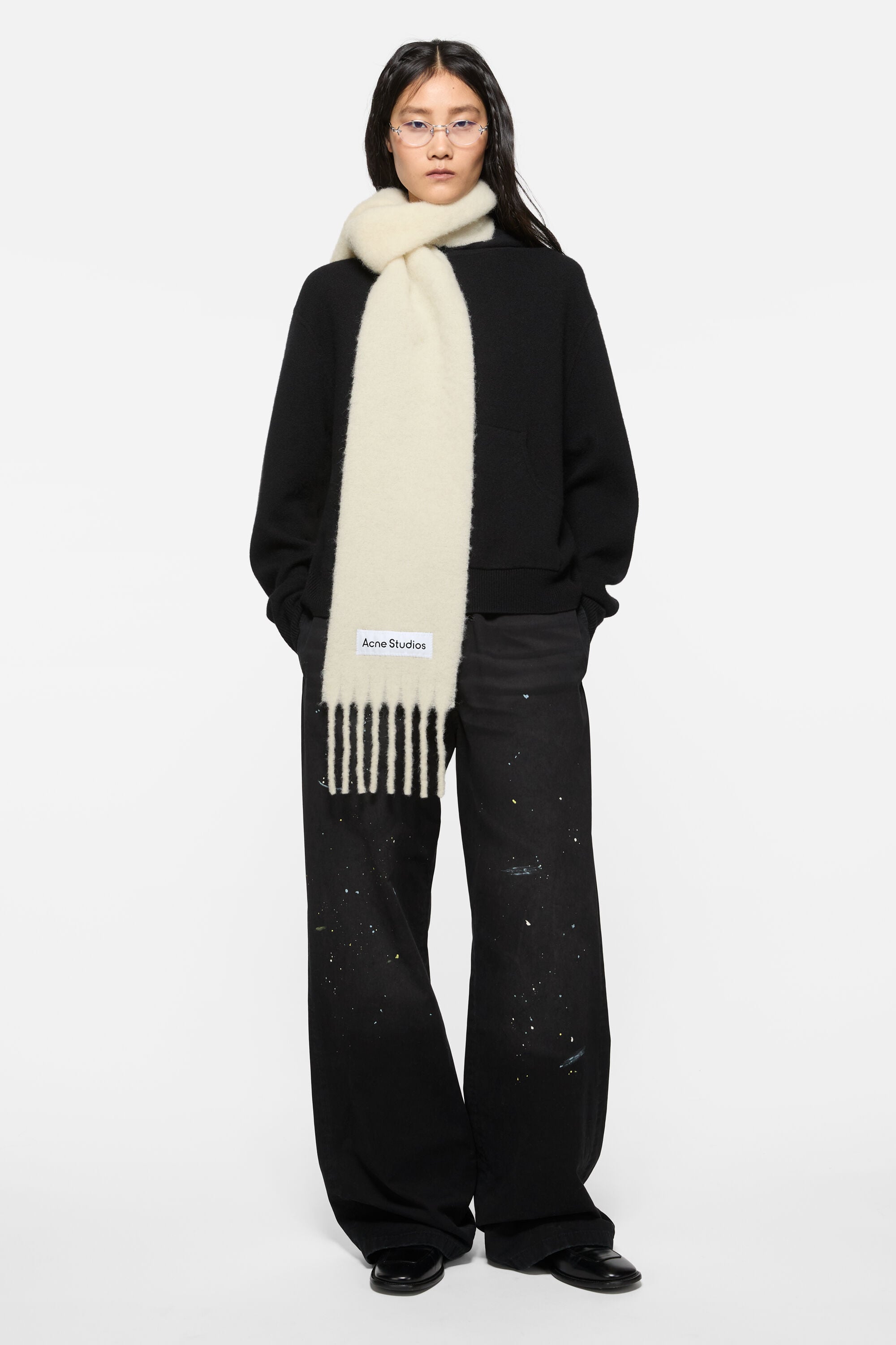 Acne Studios - Skinny mohair scarf - White