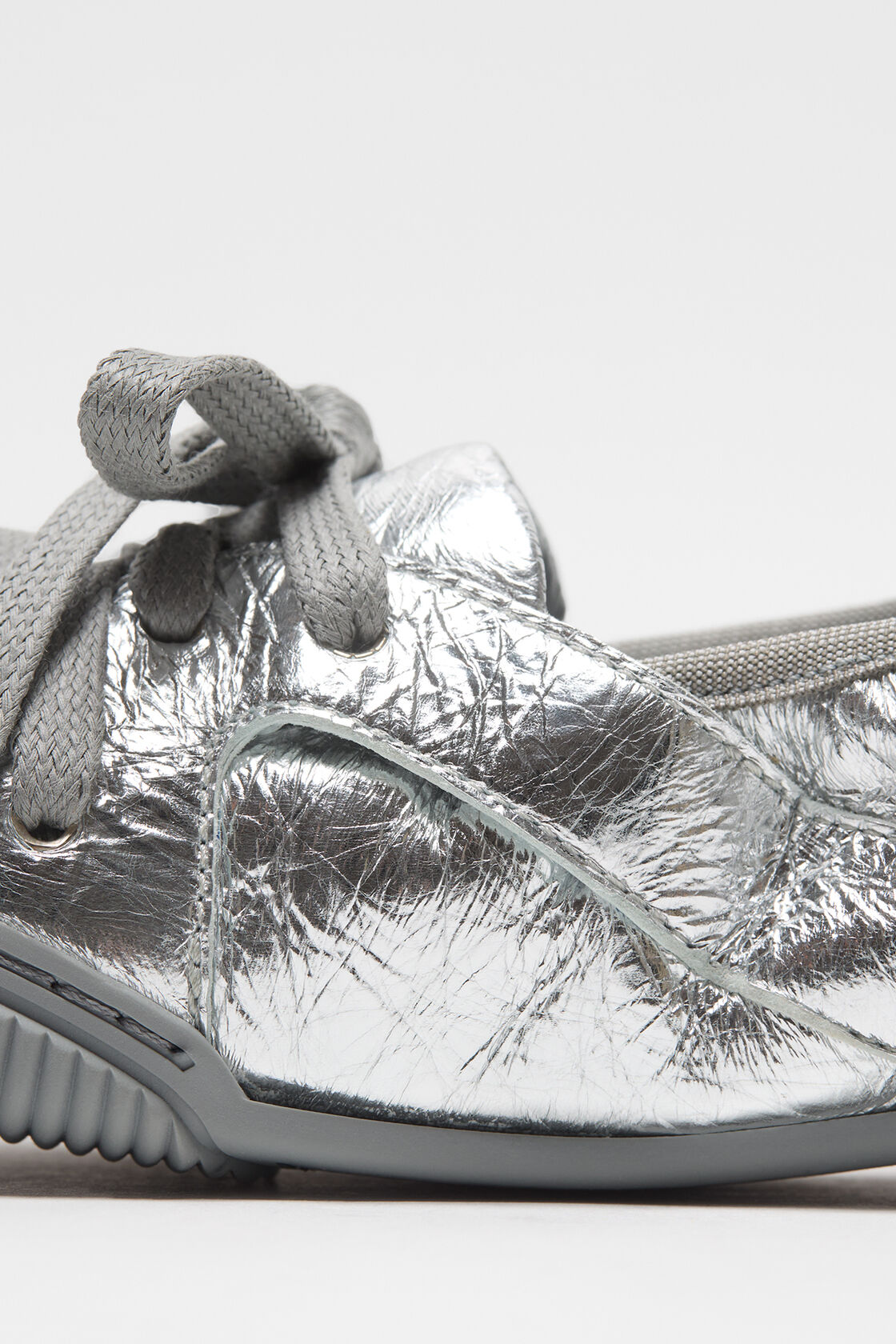 Lace-up leather shoes, Silver/grey, 2000x