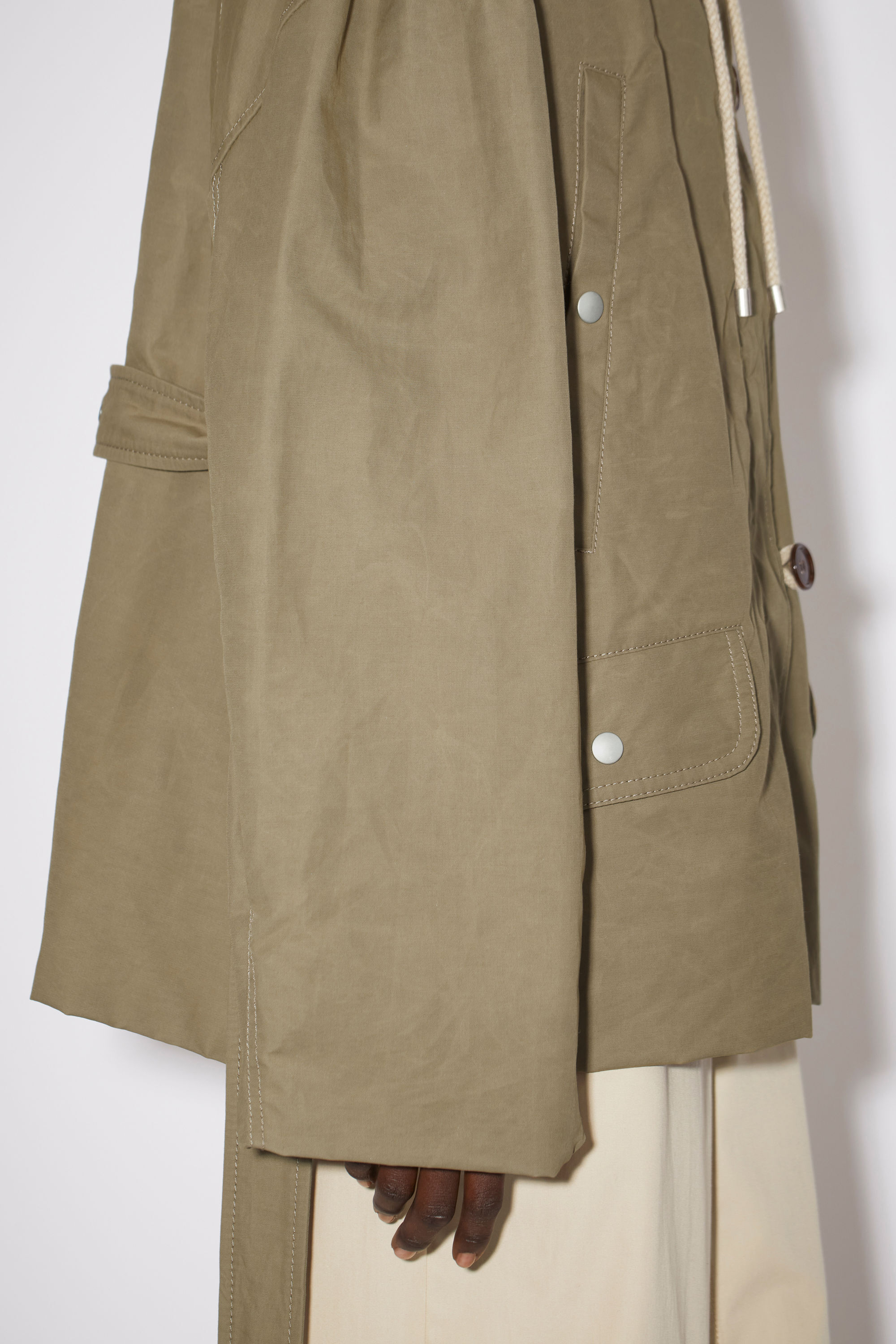 Acne Men's Hooded Wax Jacket - Natural - Casual Jackets