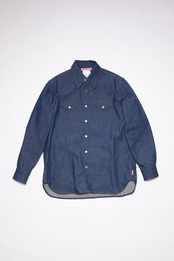 Acne Studios - Denim button-up shirt - Indigo blue