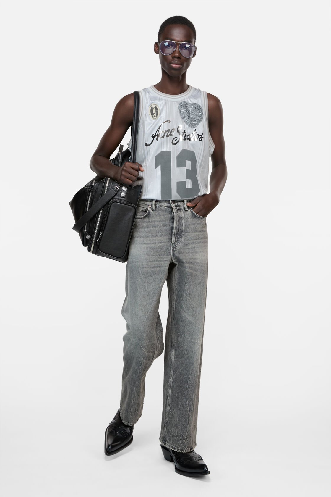 Sports jersey tank top, Grey, 2000x