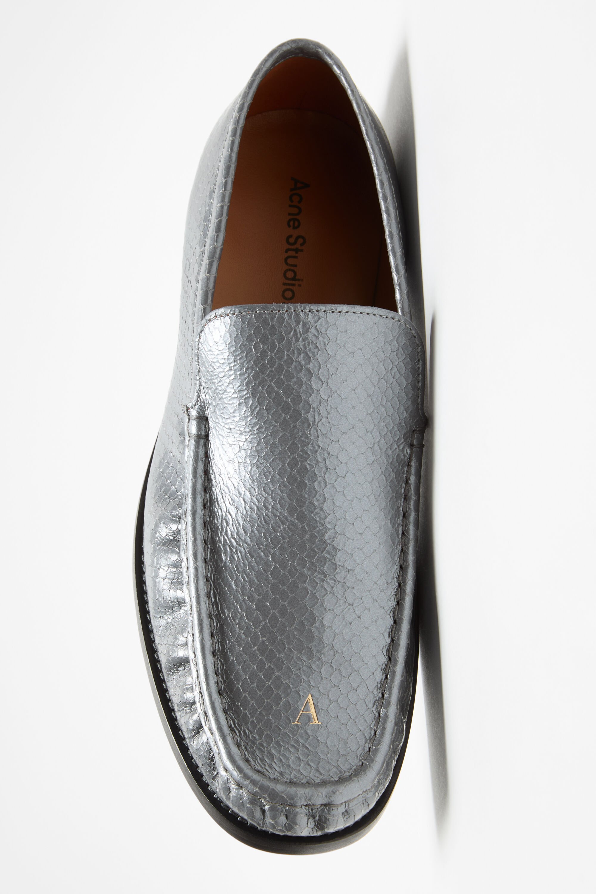 Acne Studios - レザーローファー - グレー