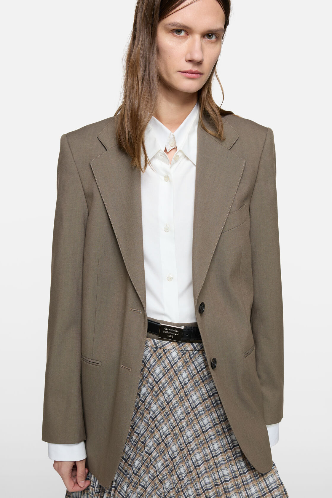 Single-breasted suit jacket, Khaki beige, 2000x