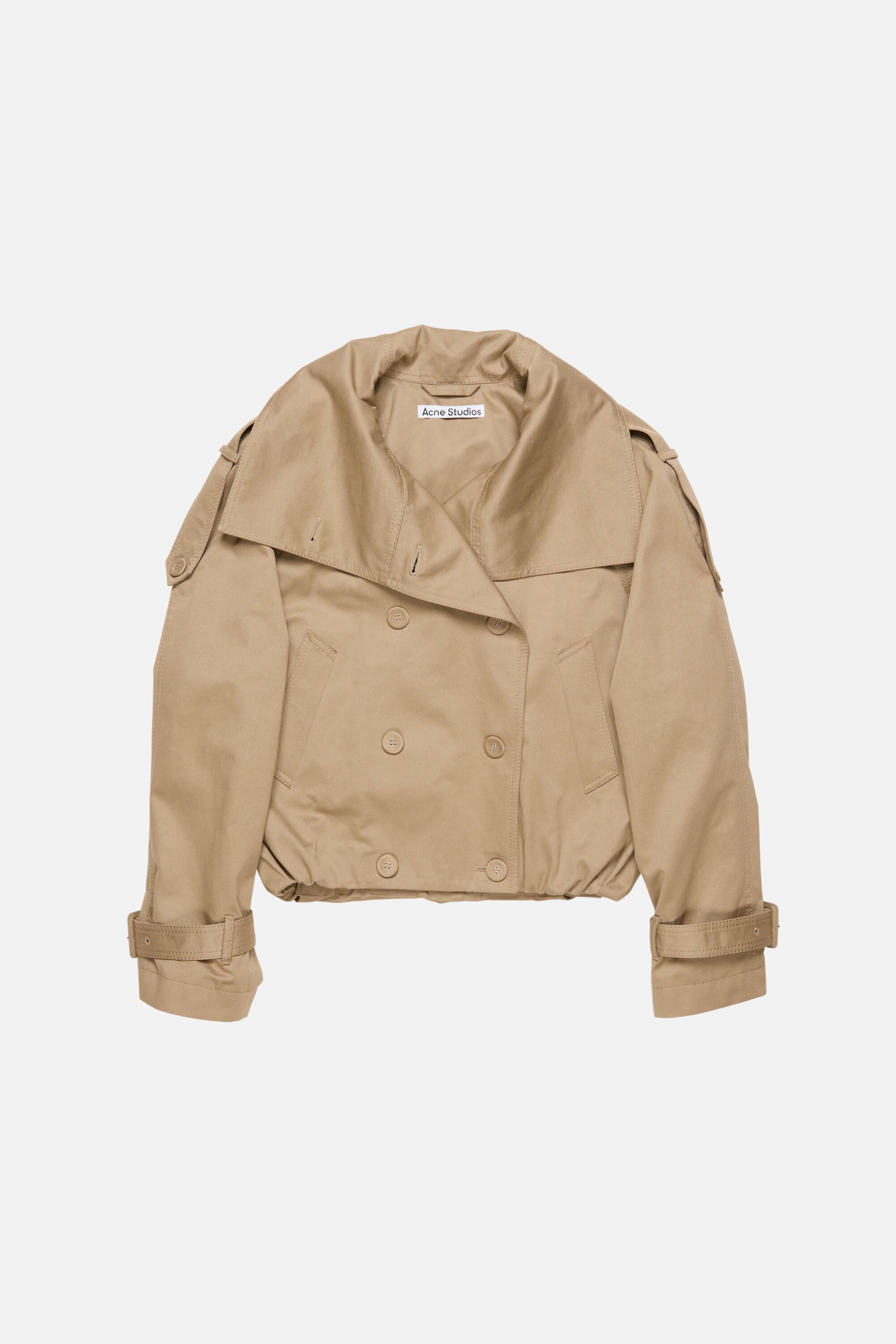 Acne Studios アクネストゥディオズ ショート トレンチ Acne Studios - Short trench coat - Mud beige