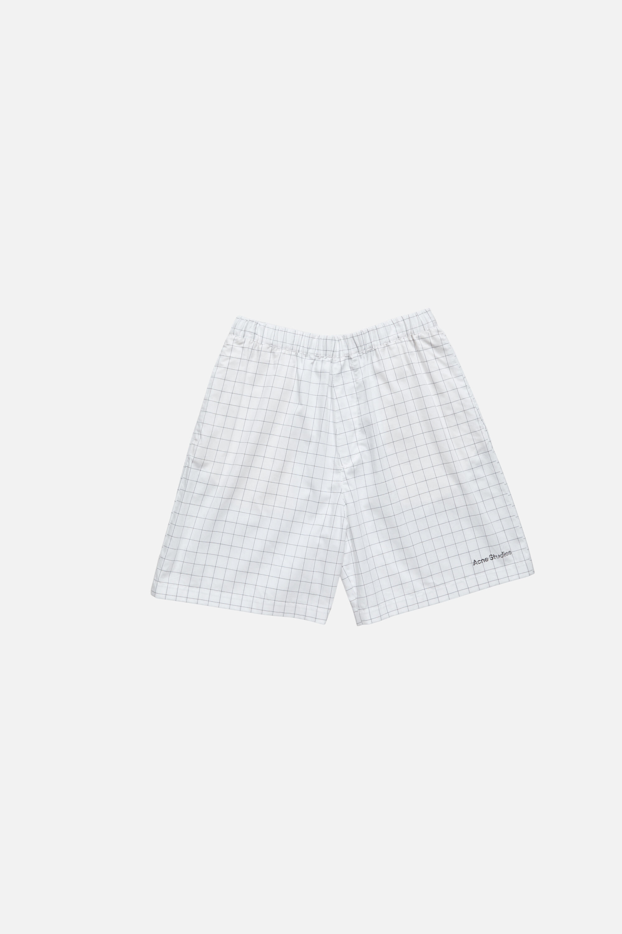 Acne Studios - Casual check shorts - White/black