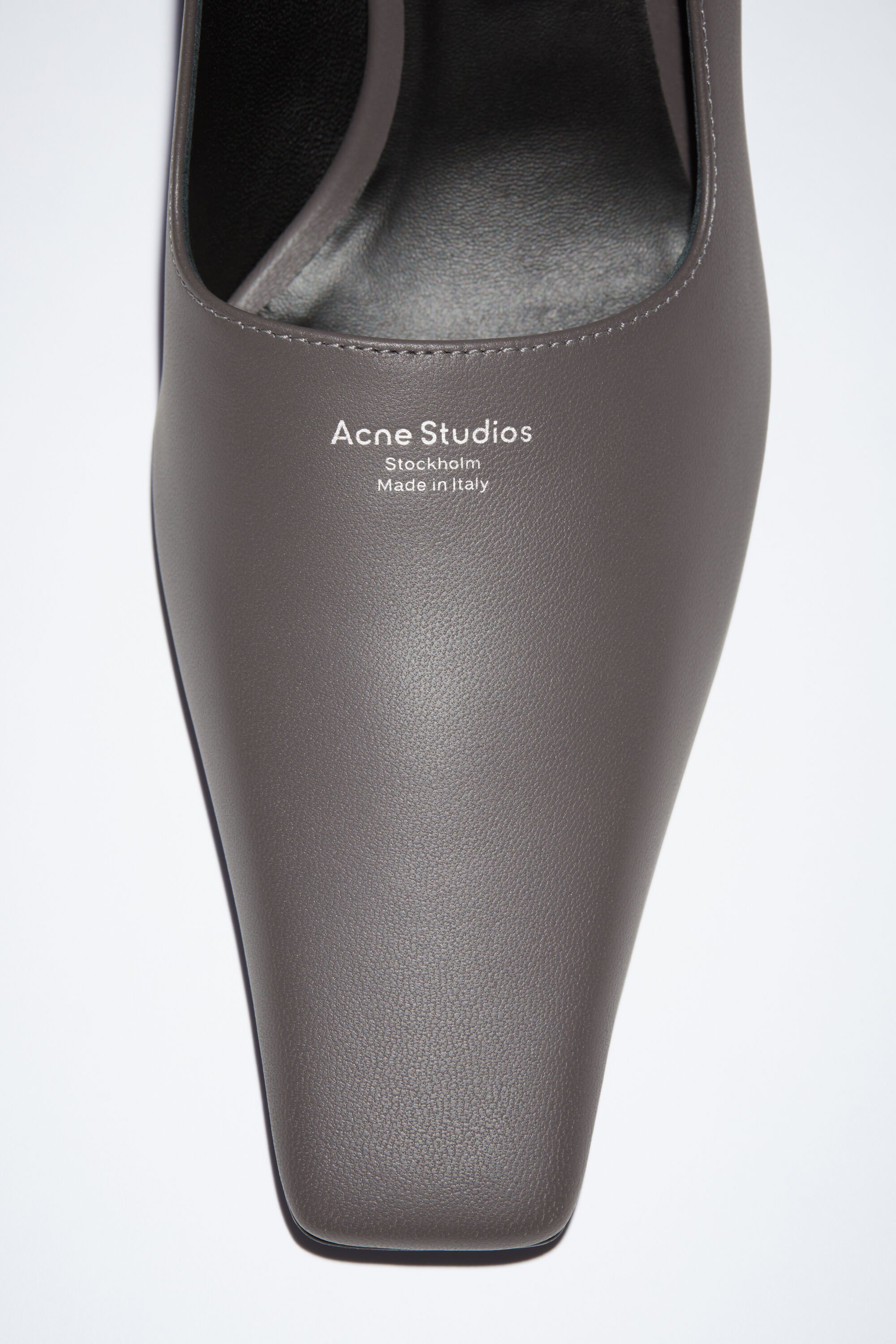 Acne Studios - レザーヒールパンプス - ダークグレー