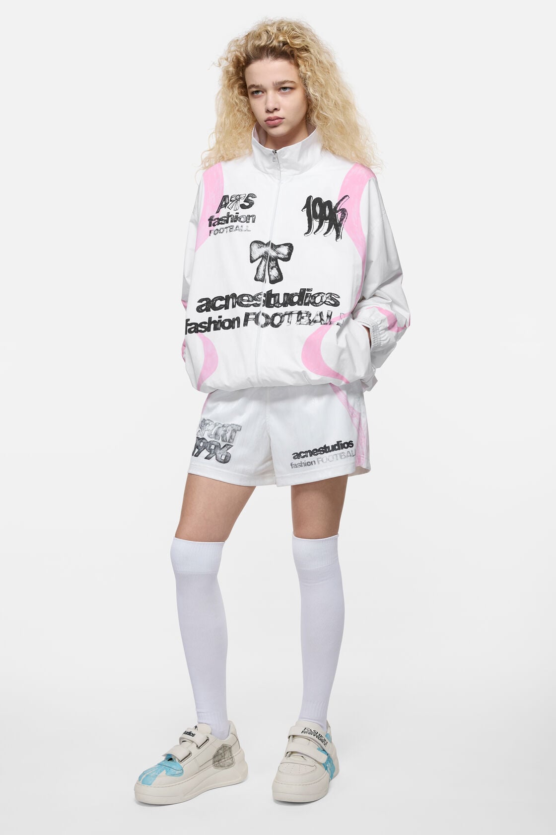 Technical jacket with logo, Optic White, 2000x