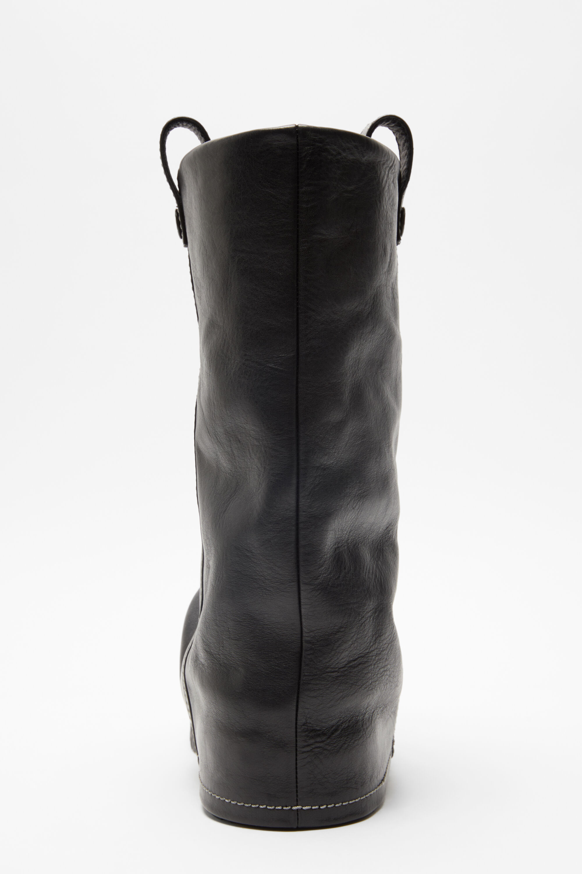 Acne Studios - Folded leather boot - Black