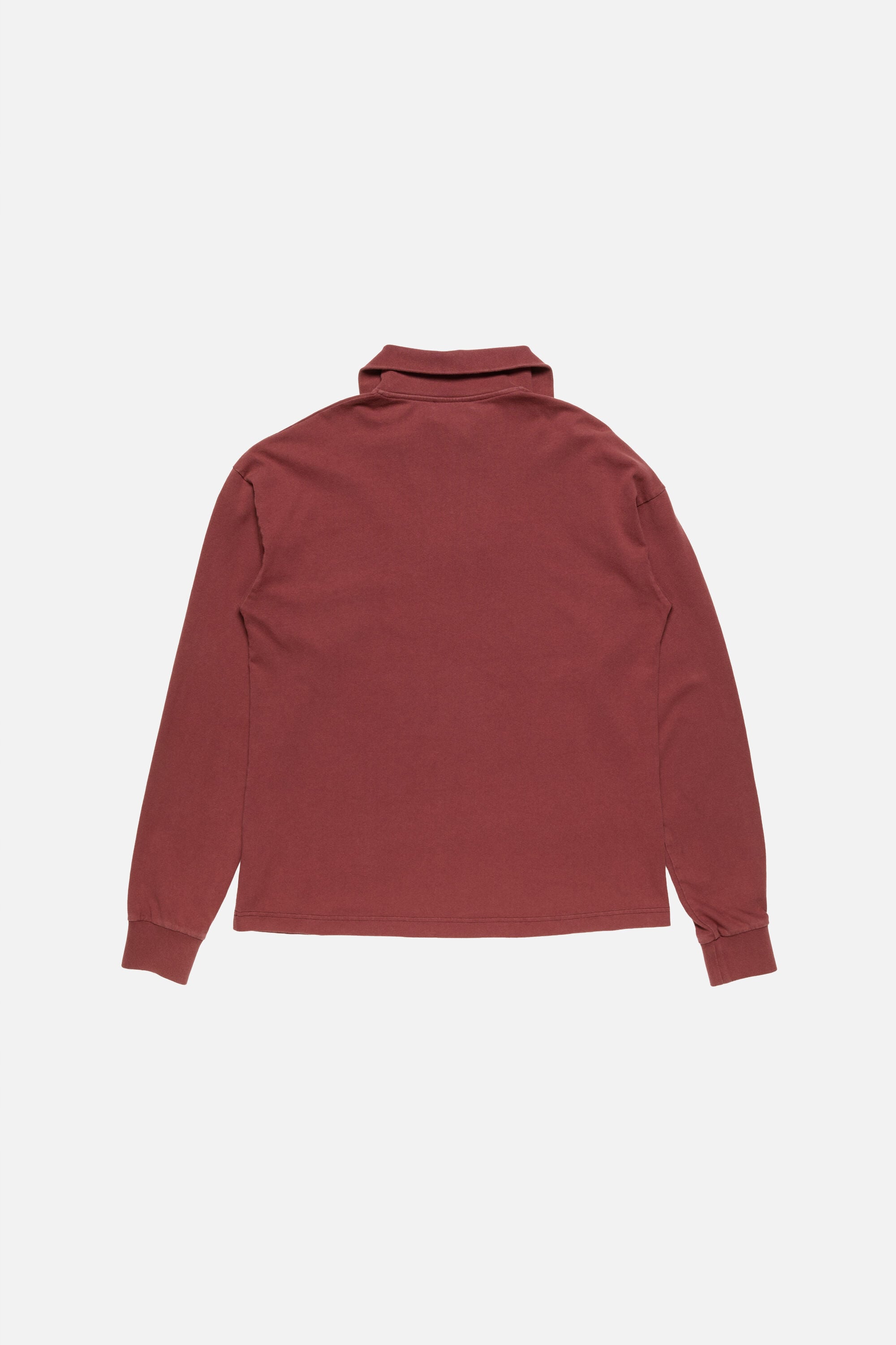 Acne Studios - ハーフジップロゴスウェットシャツ - マルーンレッド