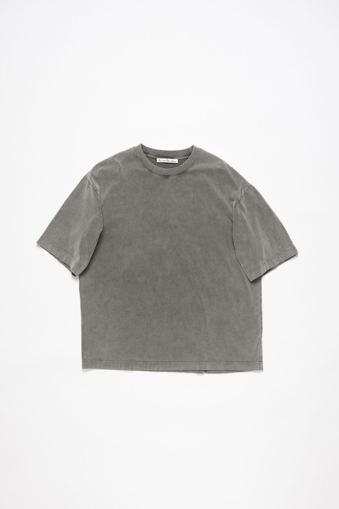 Crew neck t-shirt - Relaxed unisex fit, Faded black, 2000x
