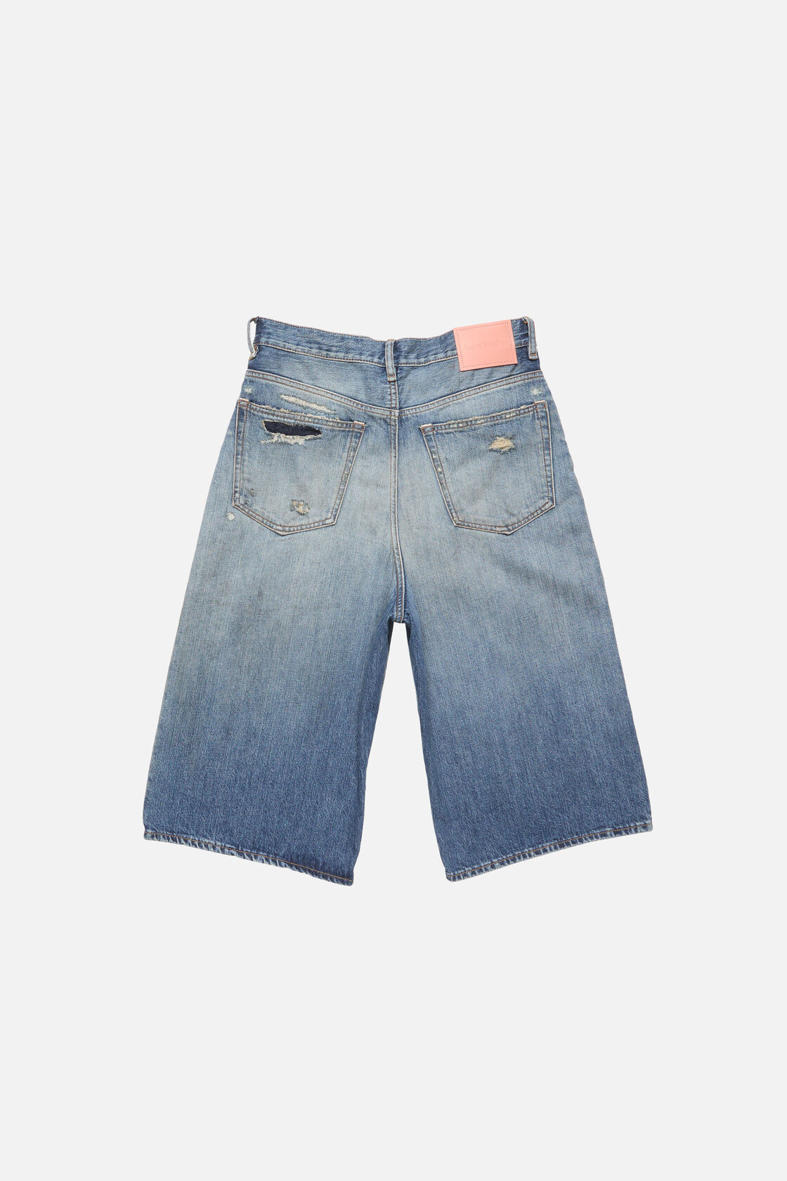 Mended denim shorts, Mid Blue, 2000x