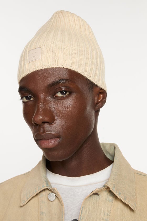 Acne Studios - Knitted beanie - Oatmeal melange