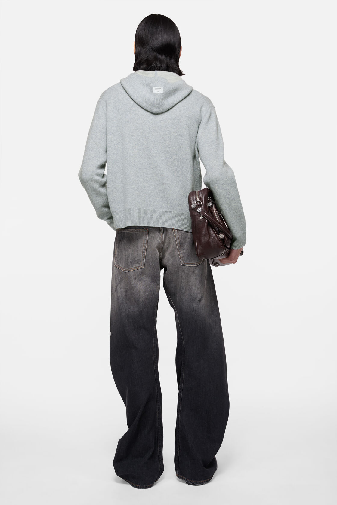 Cashmere hoodie, Cold grey melange, 2000x