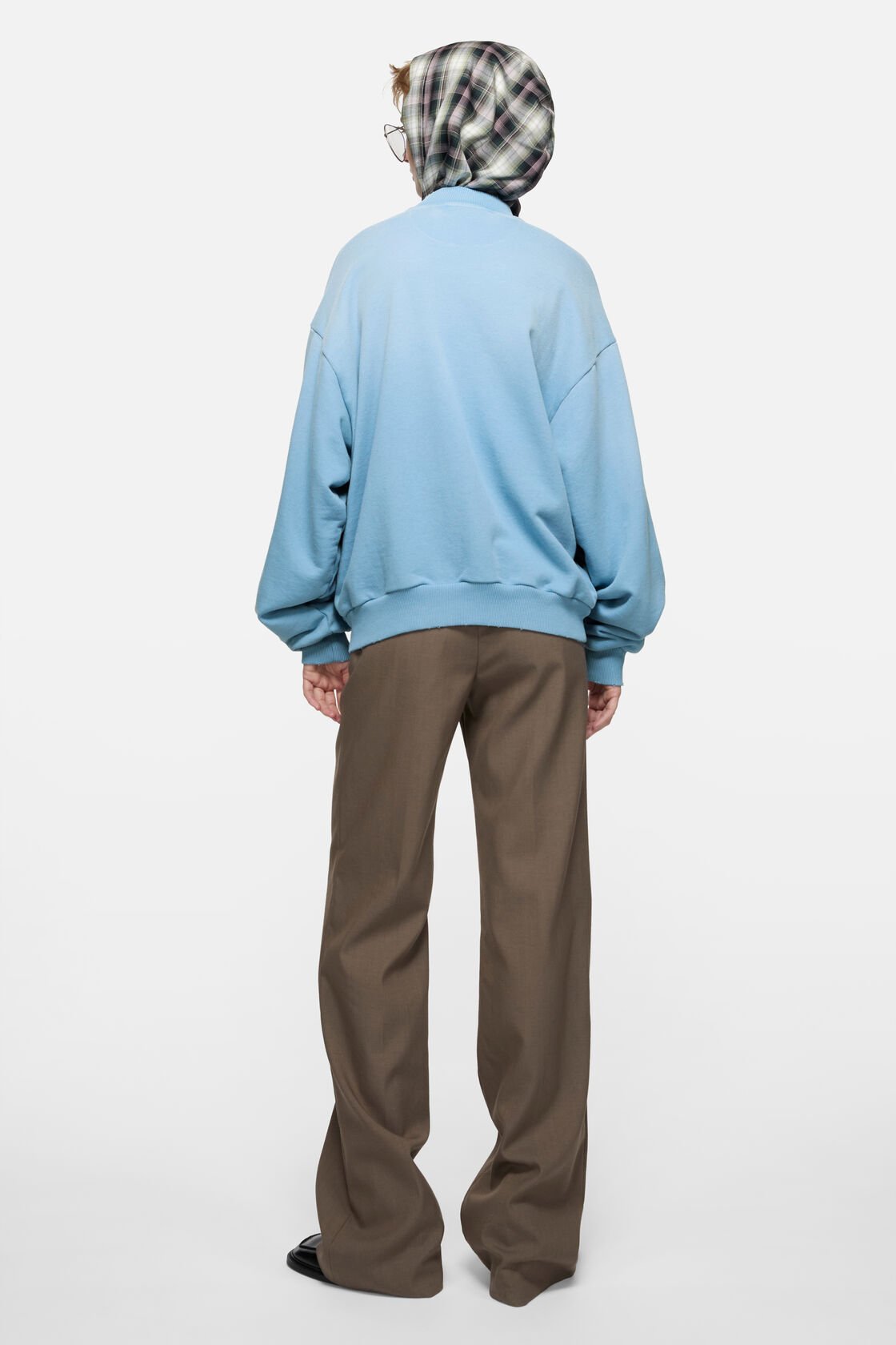 Washed zip-up cardigan, Cornflower blue, 2000x