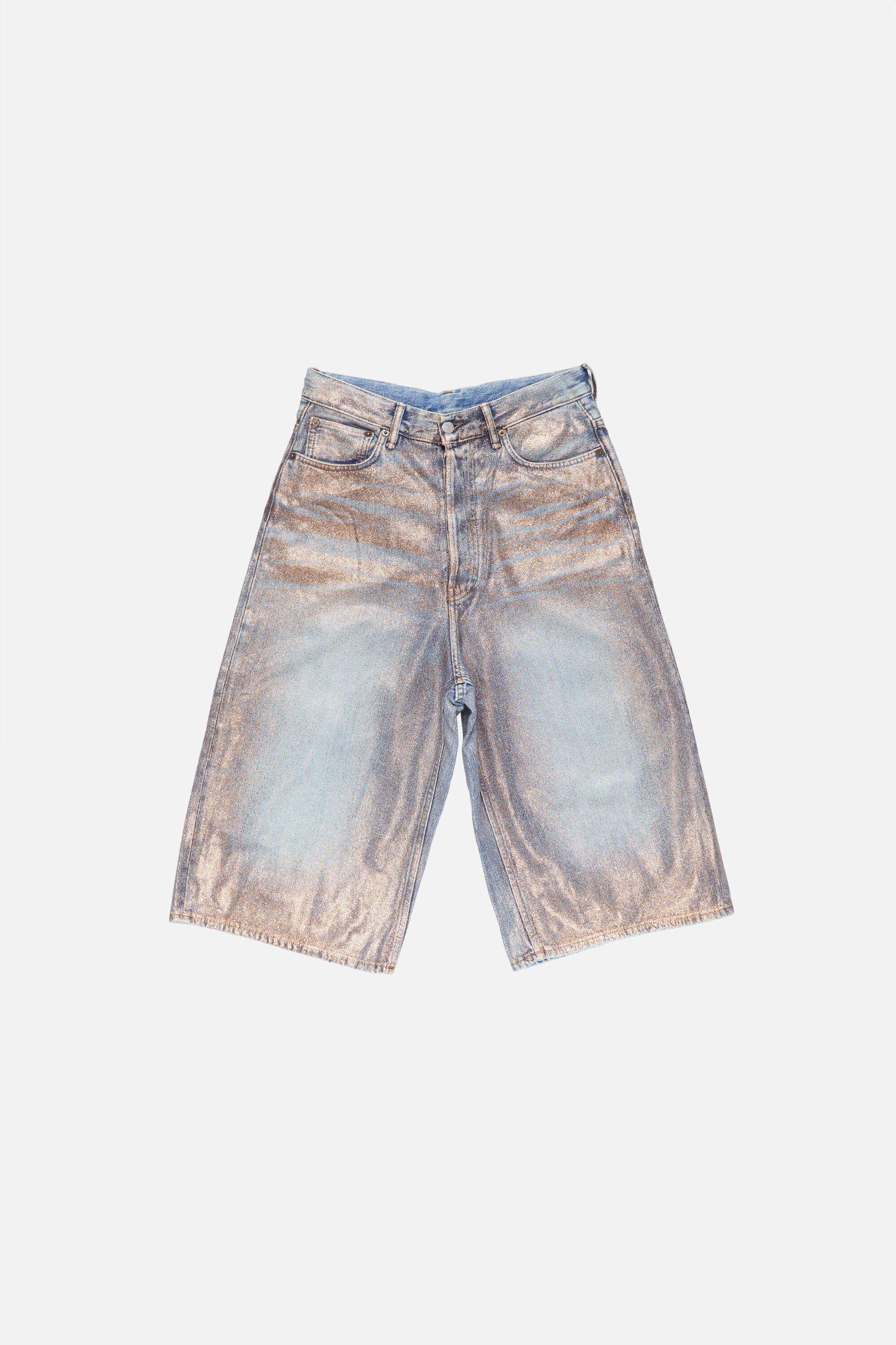 Acne Studios - グリッターデニムショートパンツ - ローズコッパー