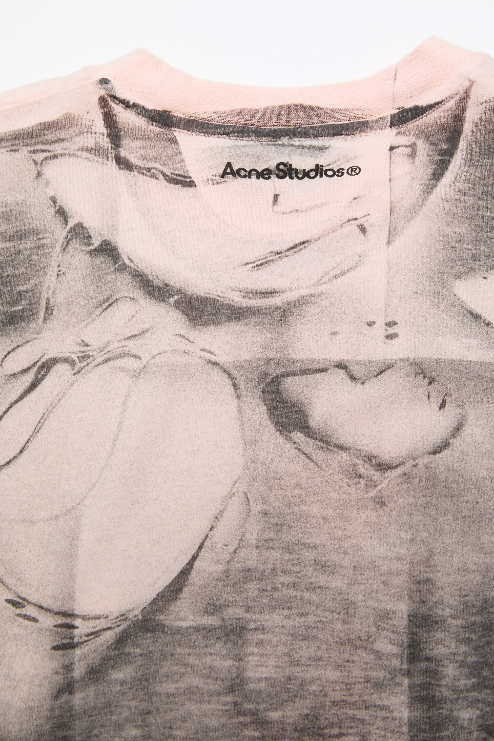 Acne Studios - トロンプルイユTシャツ - ピンク/グレー