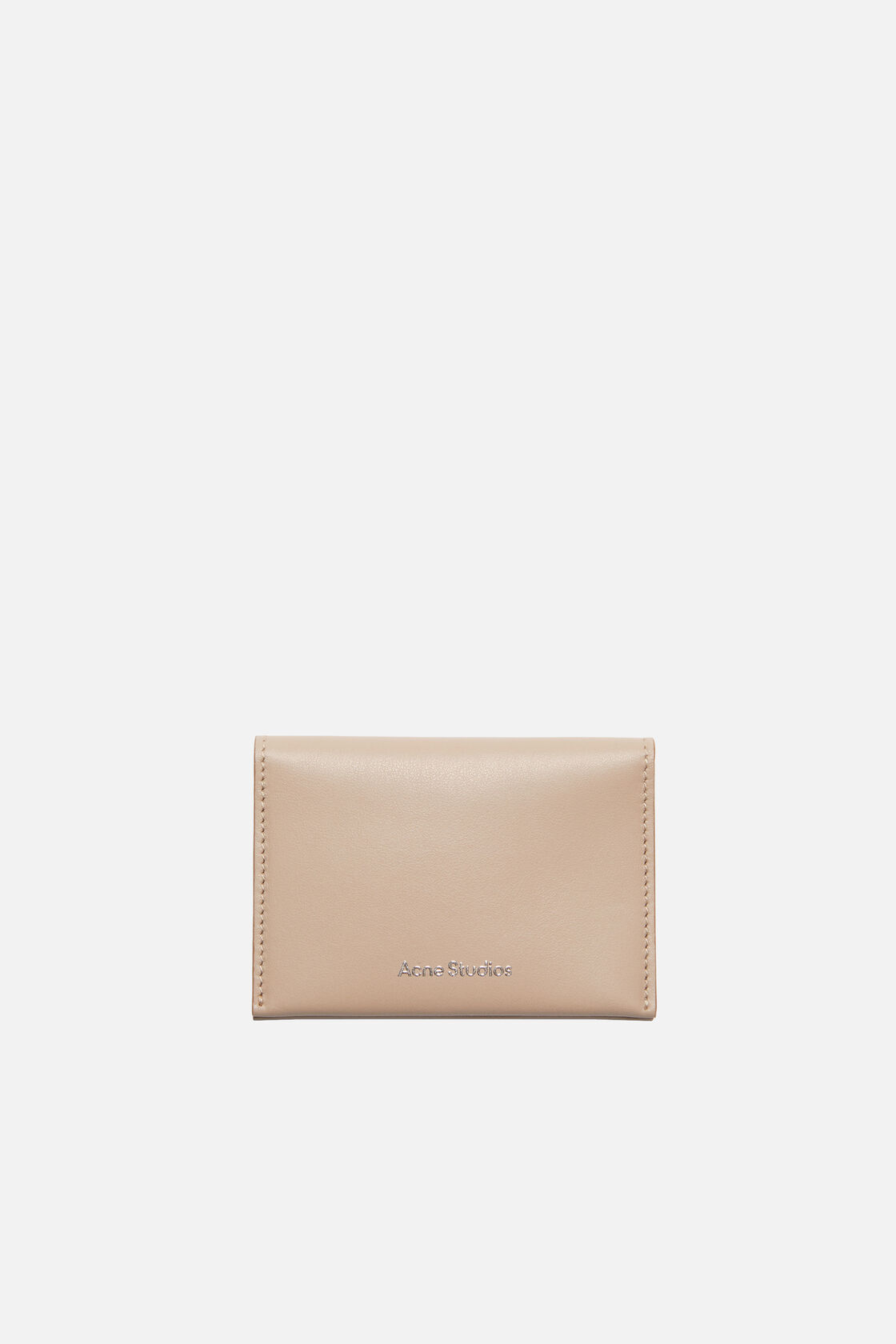 Folded leather wallet, Taupe beige, 2000x