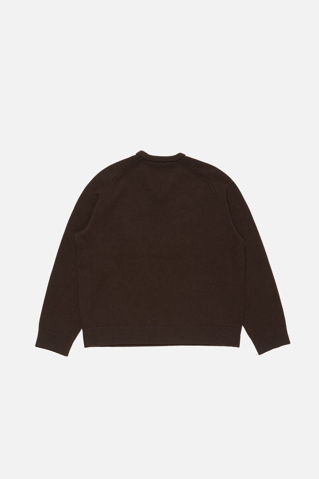 Wool v-neck sweater, Dark brown, 2000x
