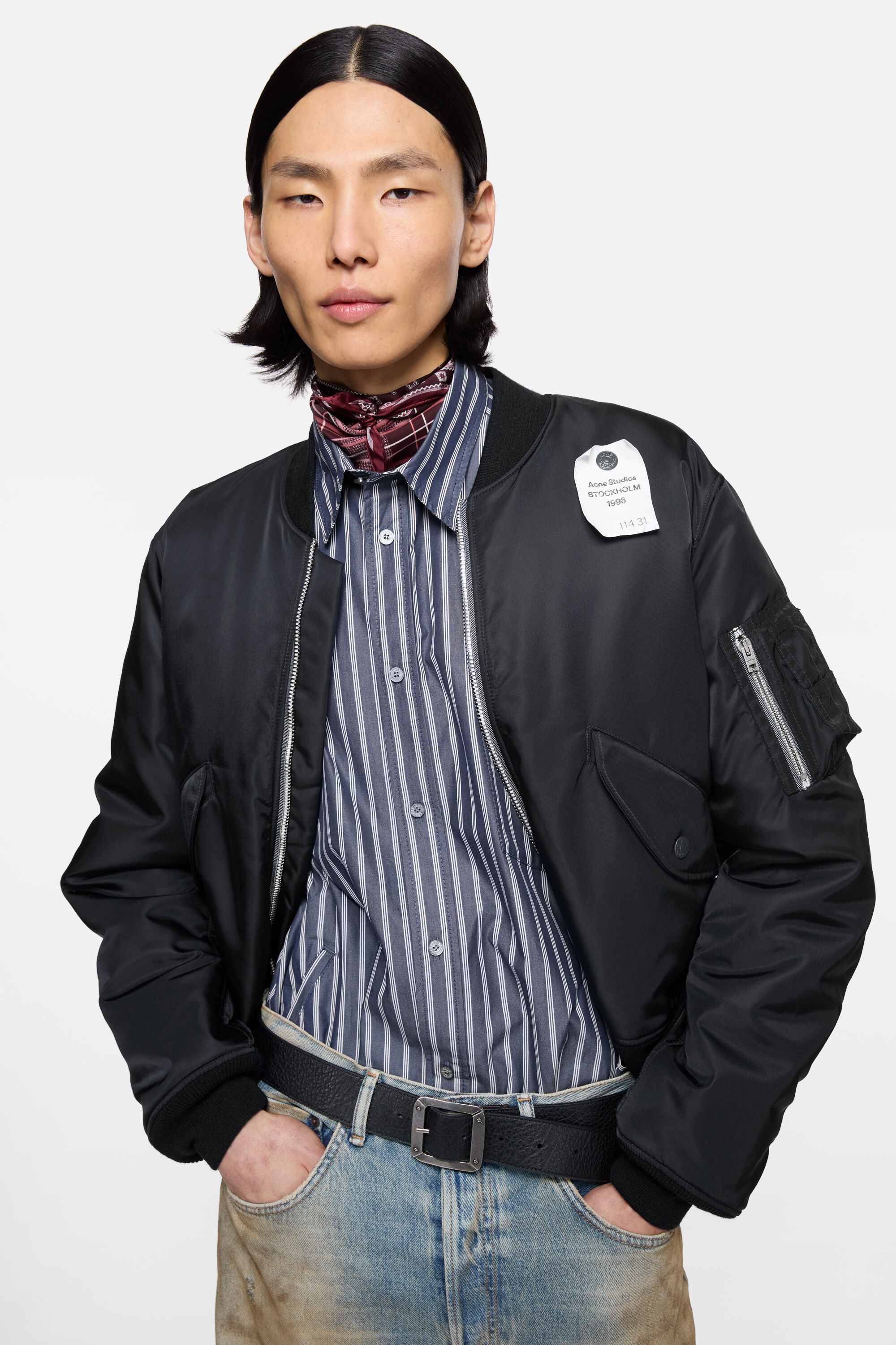 Acne Studios - ナイロンボンバージャケット - イブニングブルー