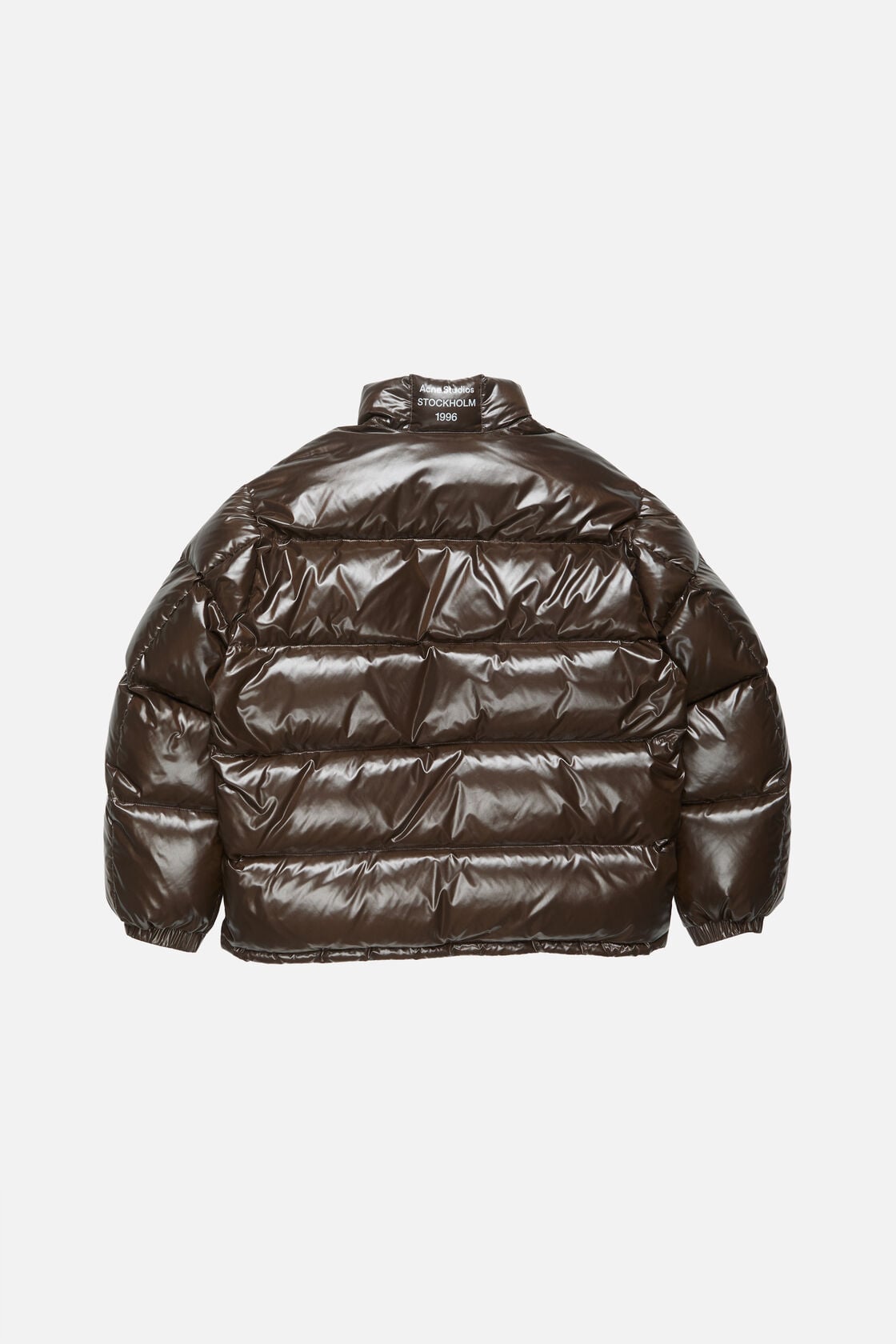 Shiny Quilted Down Jacket, Brown, 2000x