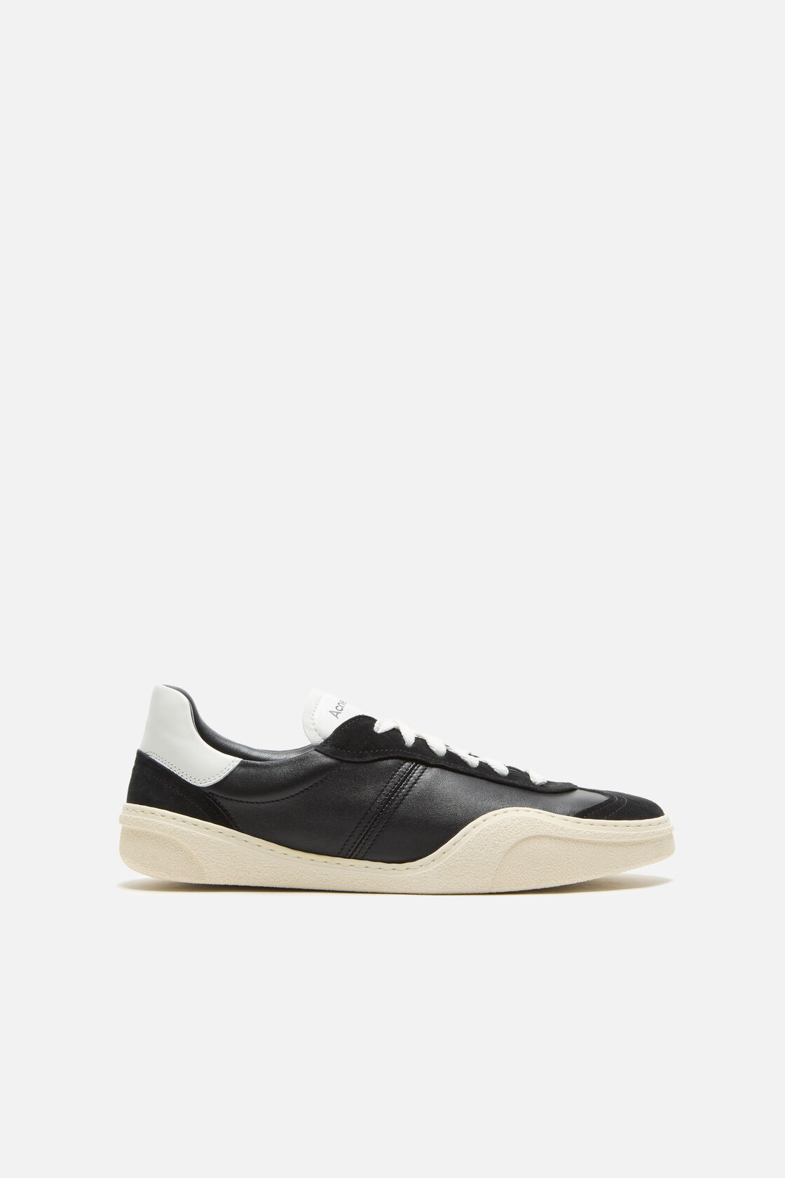 Leather sneakers, Black/white, 2000x