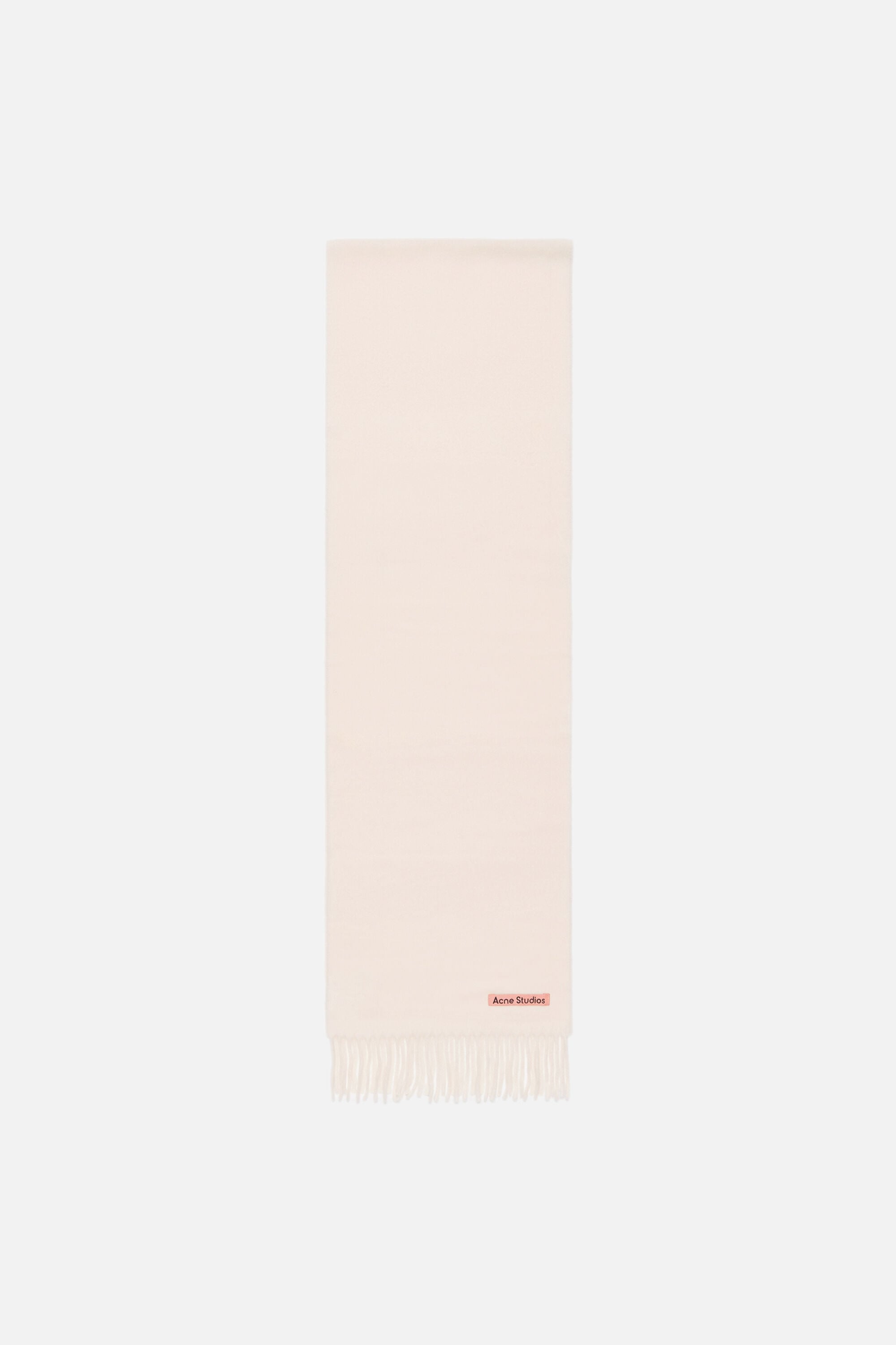 Acne Studios - Fringe wool scarf - skinny - Warm white