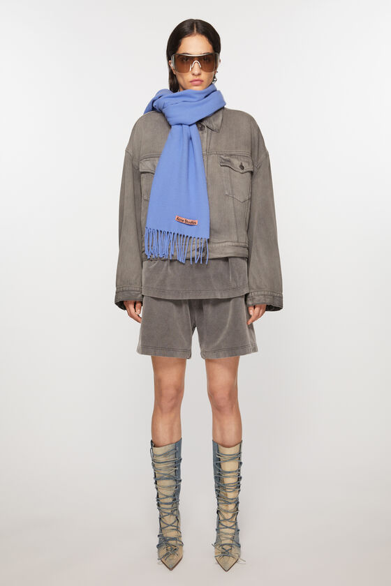 Acne Studios - フリンジウールスカーフ - ナロー - スウィートブルー