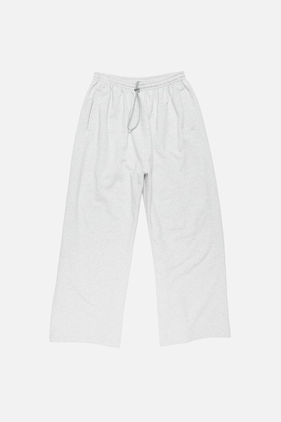 Fleece logo sweatpants, Pale Grey Melange, 2000x