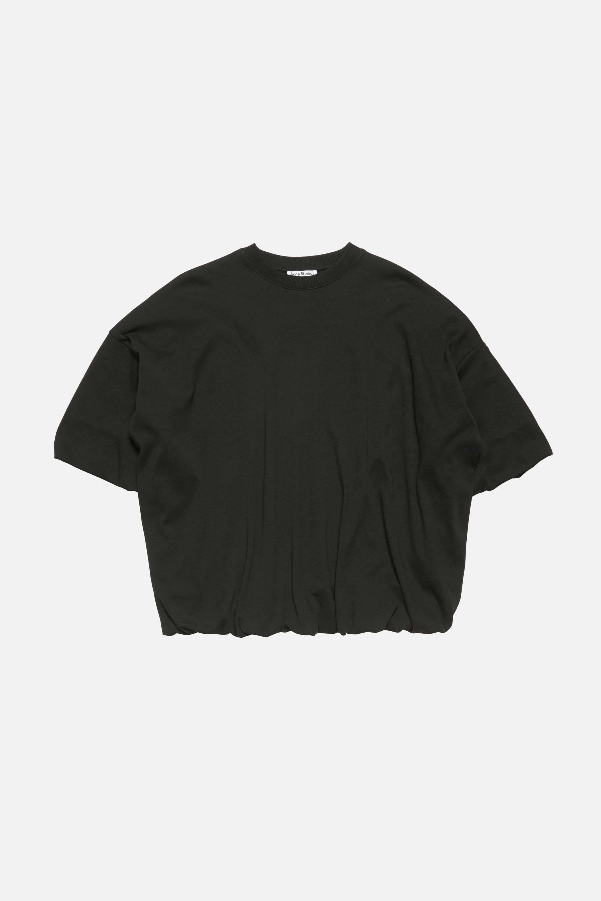 Acne Studios - ギャザーロゴTシャツ - ブラック