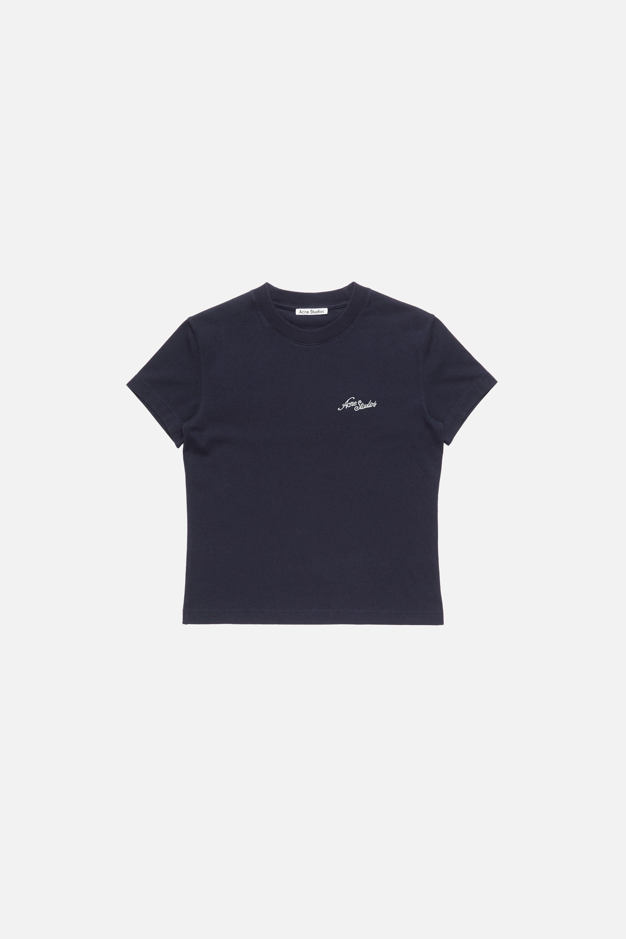 Acne Studios - Jersey t-shirt with logo - Dark navy