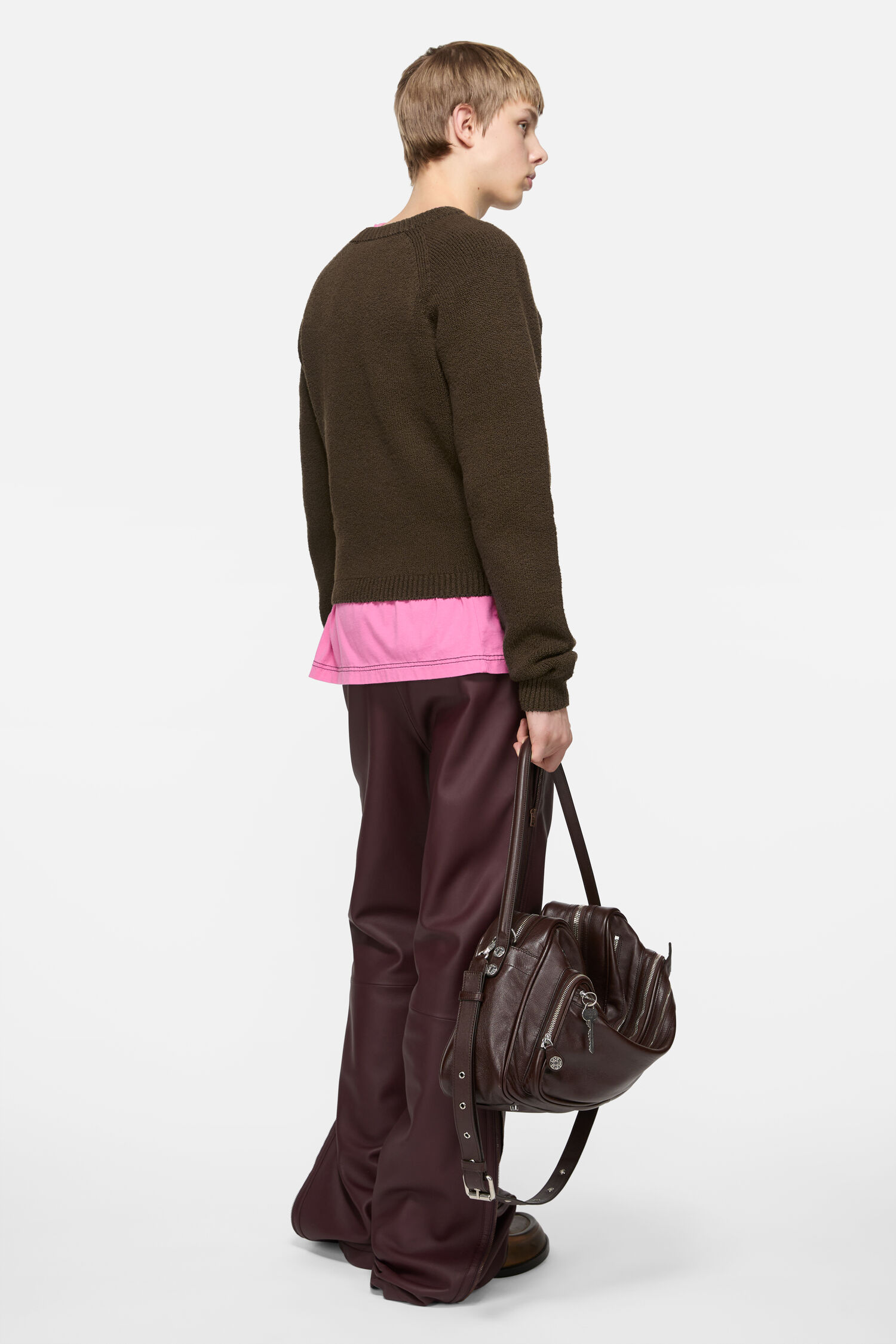 Acne Studios - クルーネックセーター - ブラウン 