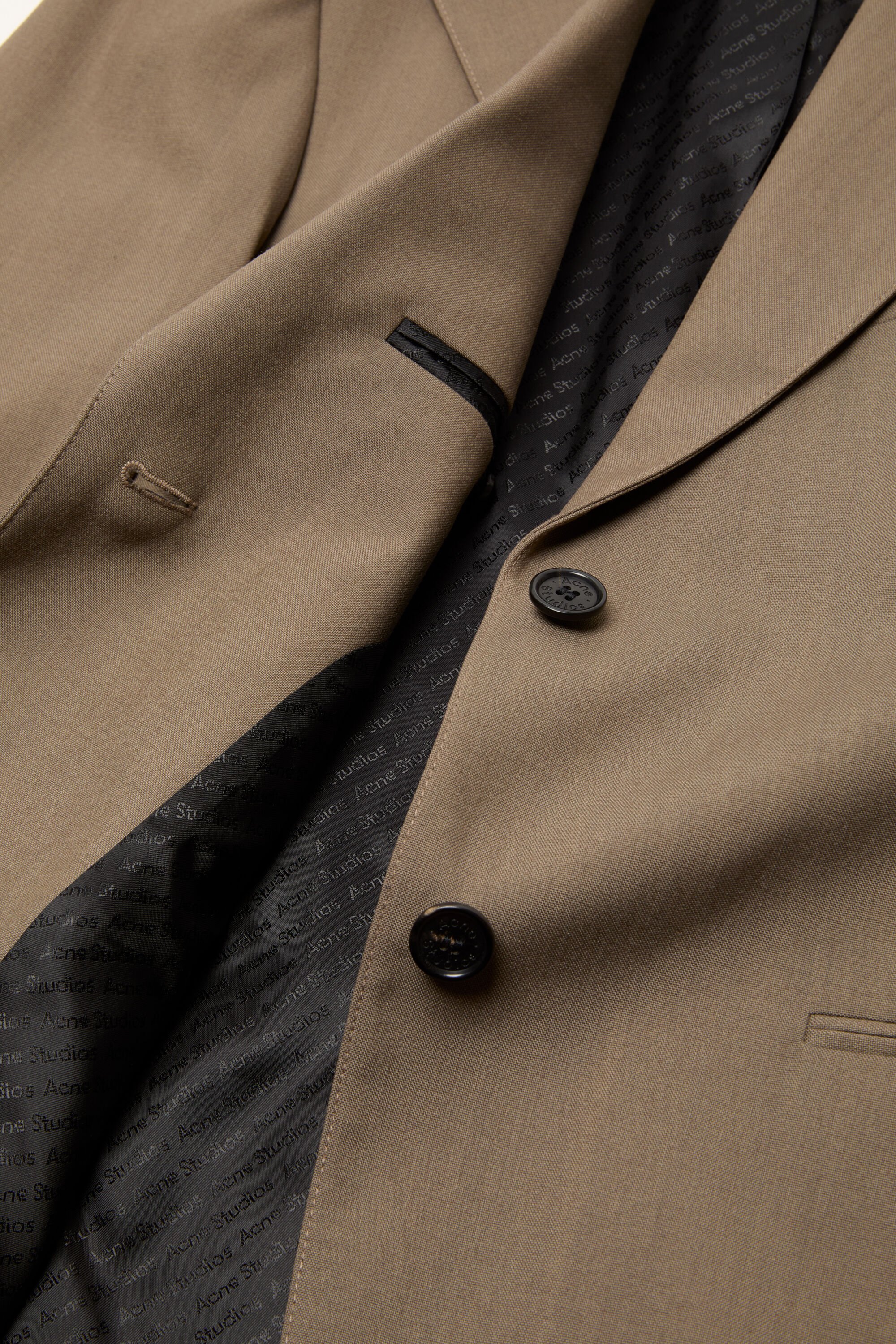 Acne Studios - シングルブレスト スーツジャケット - カーキベージュ